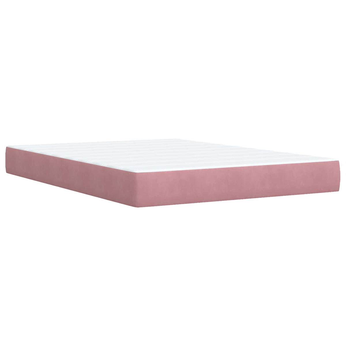 Boxspringbett mit Matratze mit Kopfteil Rosa 140 x 190 cm Samt