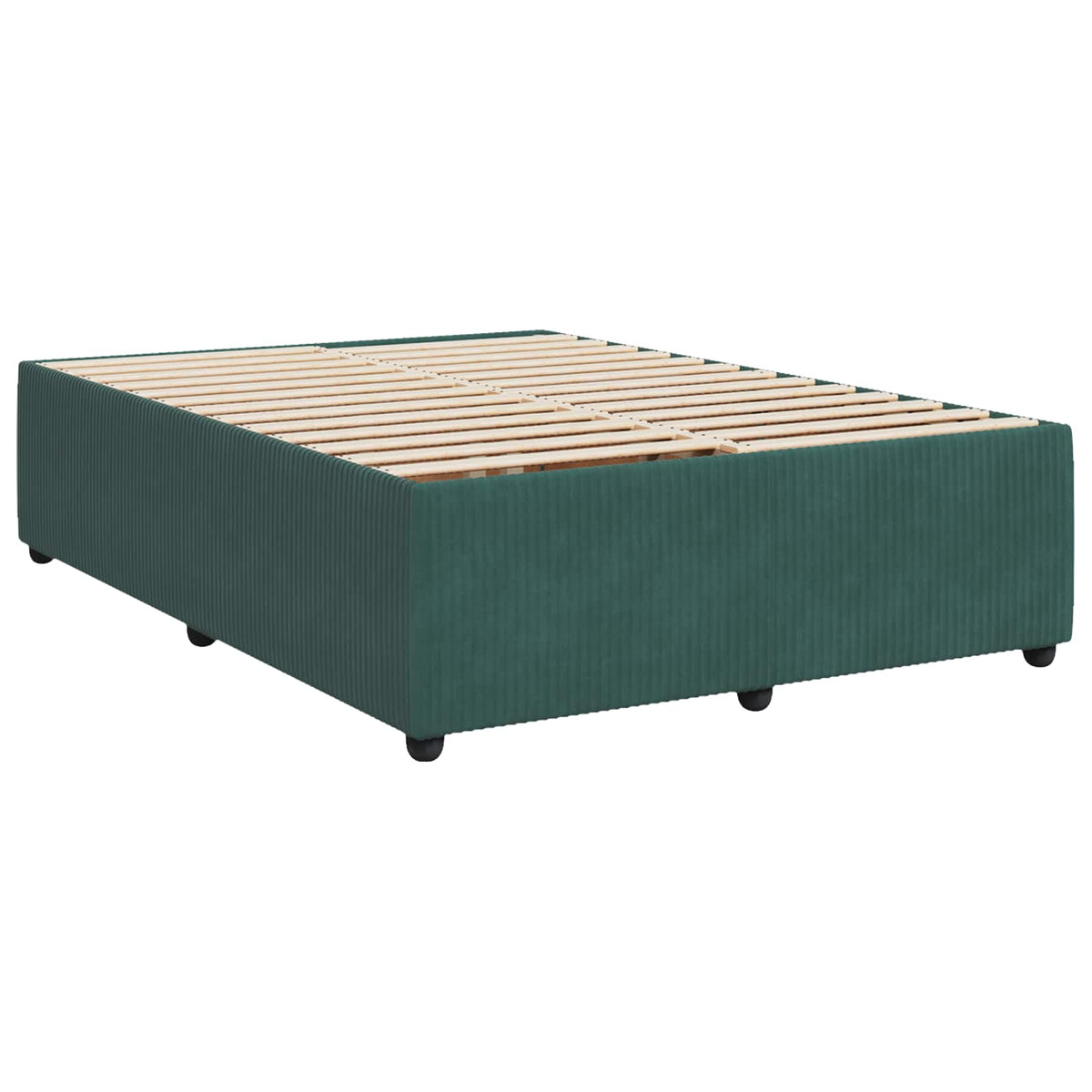Boxspringbett mit Matratze Dunkelgrün 140 x 190 cm Samt