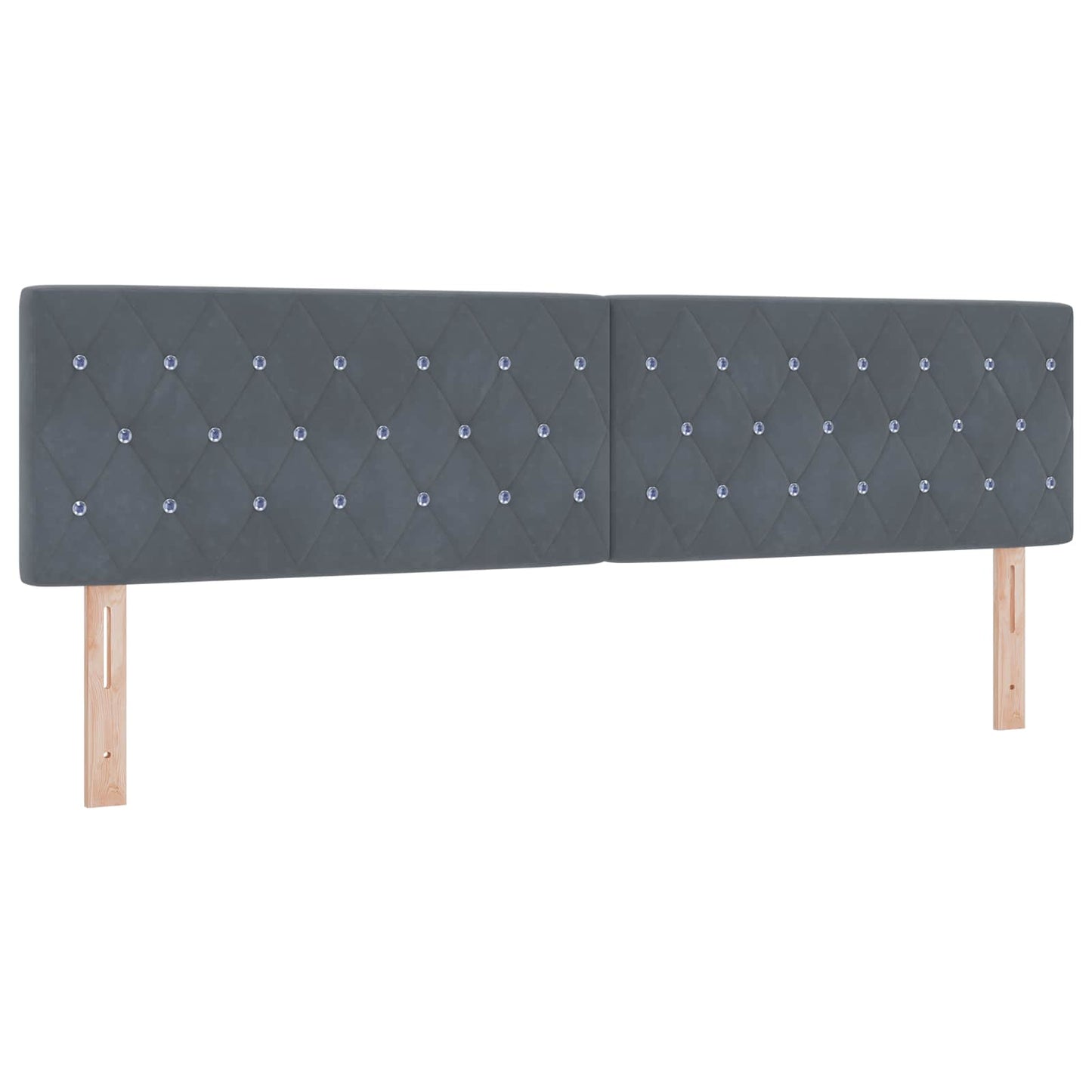 Boxspringbett mit Matratze Dunkelgrau 180 x 200 cm Samt