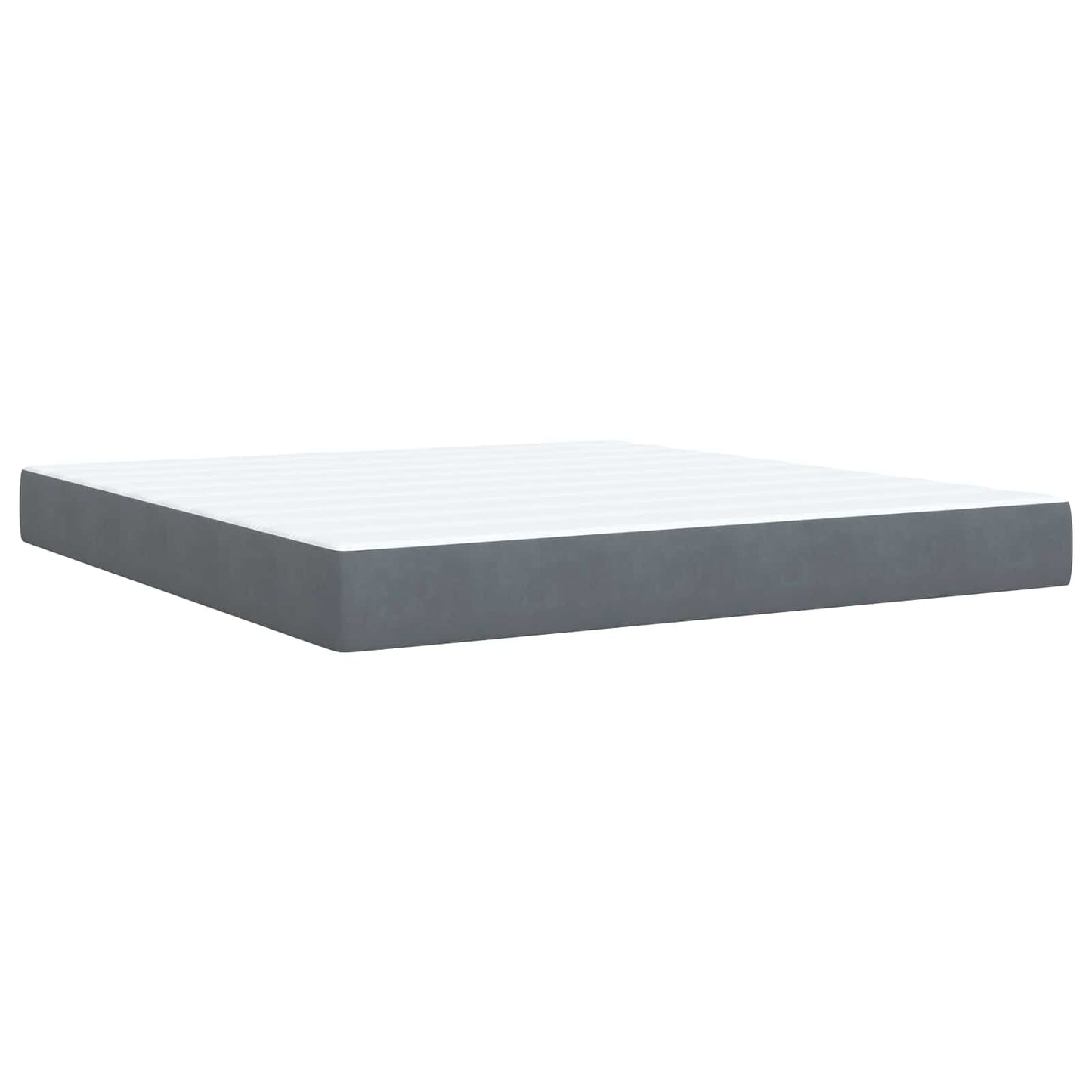 Boxspringbett mit Matratze Dunkelgrau 180 x 200 cm Samt