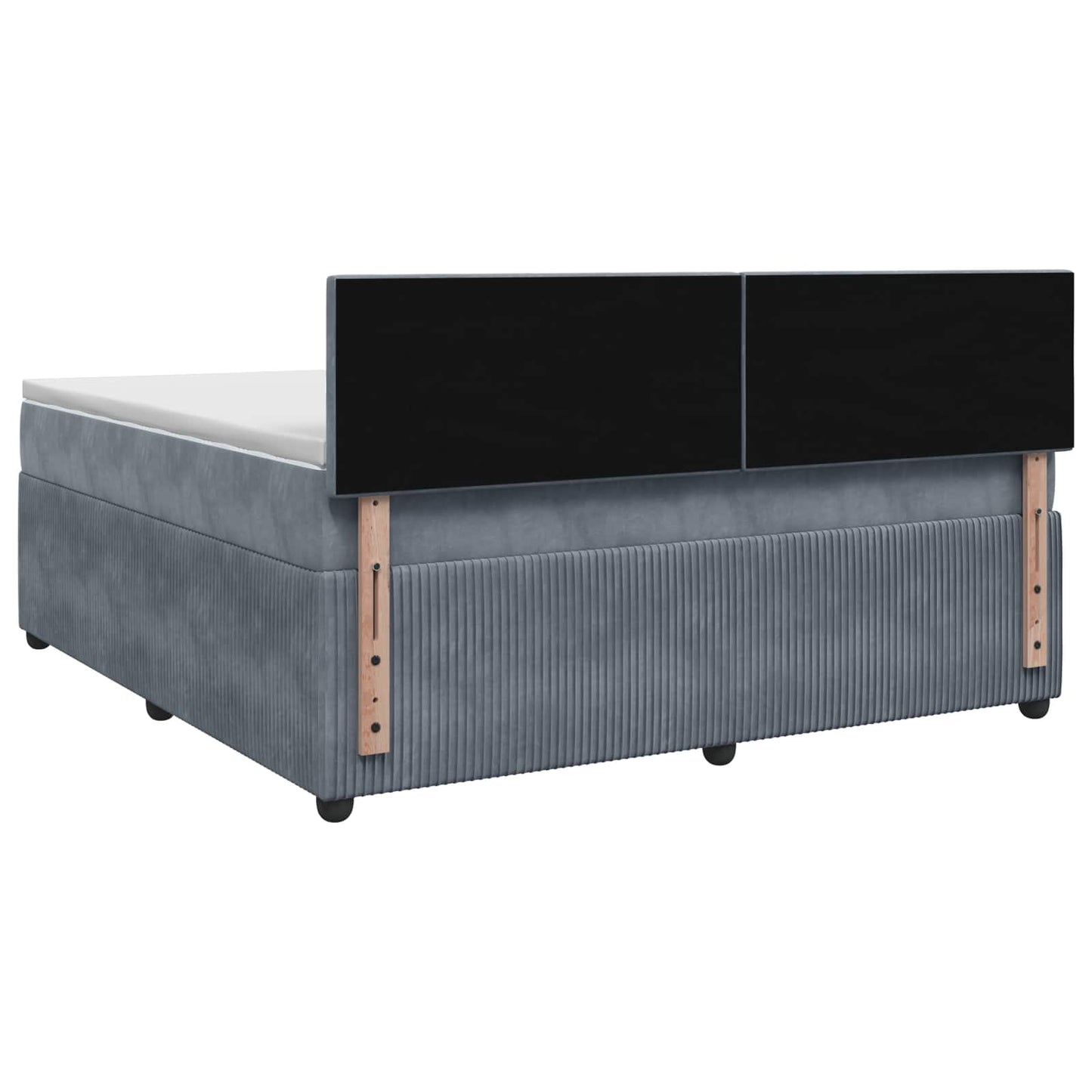 Boxspringbett mit Matratze Dunkelgrau 180 x 200 cm Samt