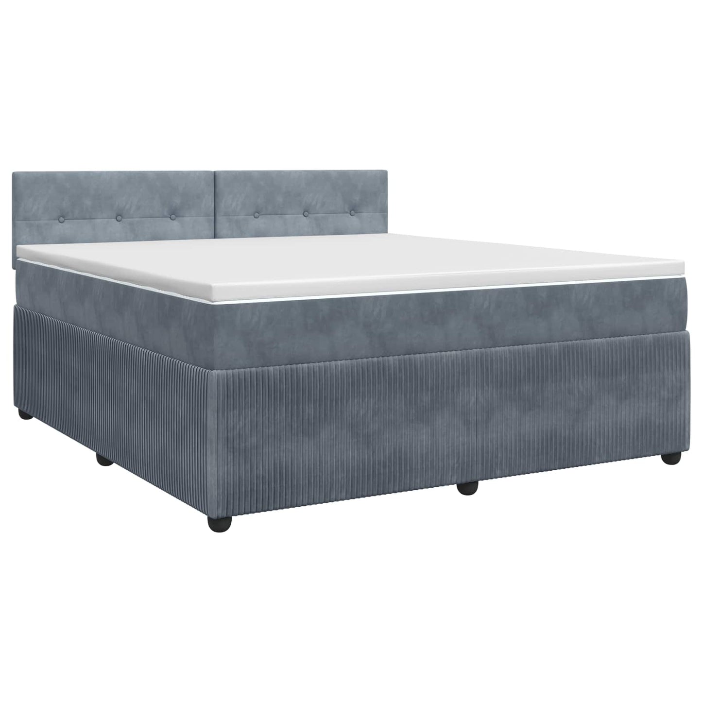Boxspringbett mit Matratze Dunkelgrau 180 x 200 cm Samt