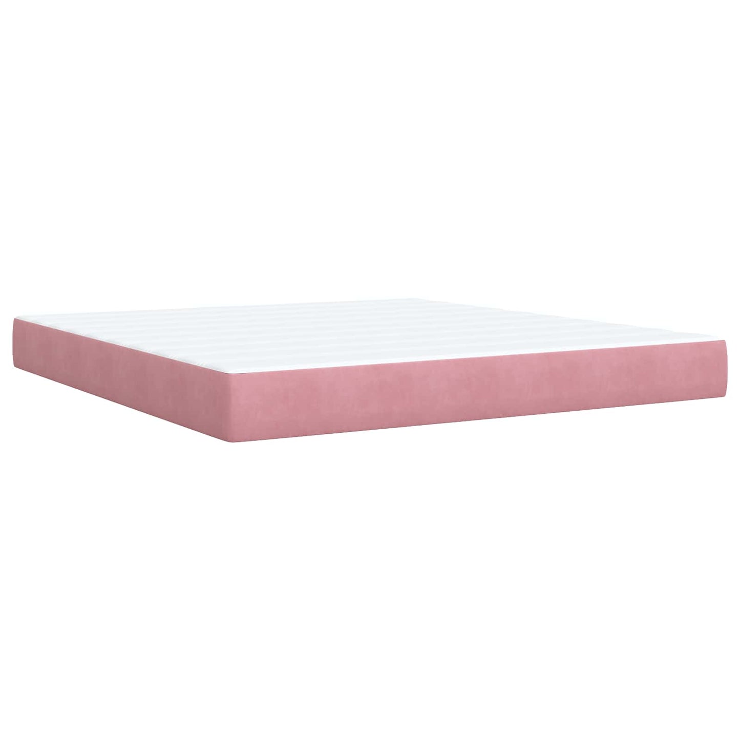 Boxspringbett mit Matratze mit Kopfteil Rosa 180 x 200 cm Samt