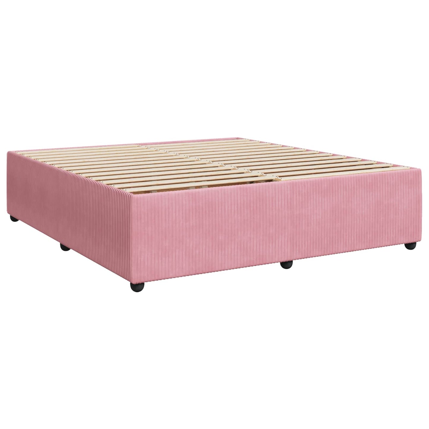 Boxspringbett mit Matratze mit Kopfteil Rosa 180 x 200 cm Samt