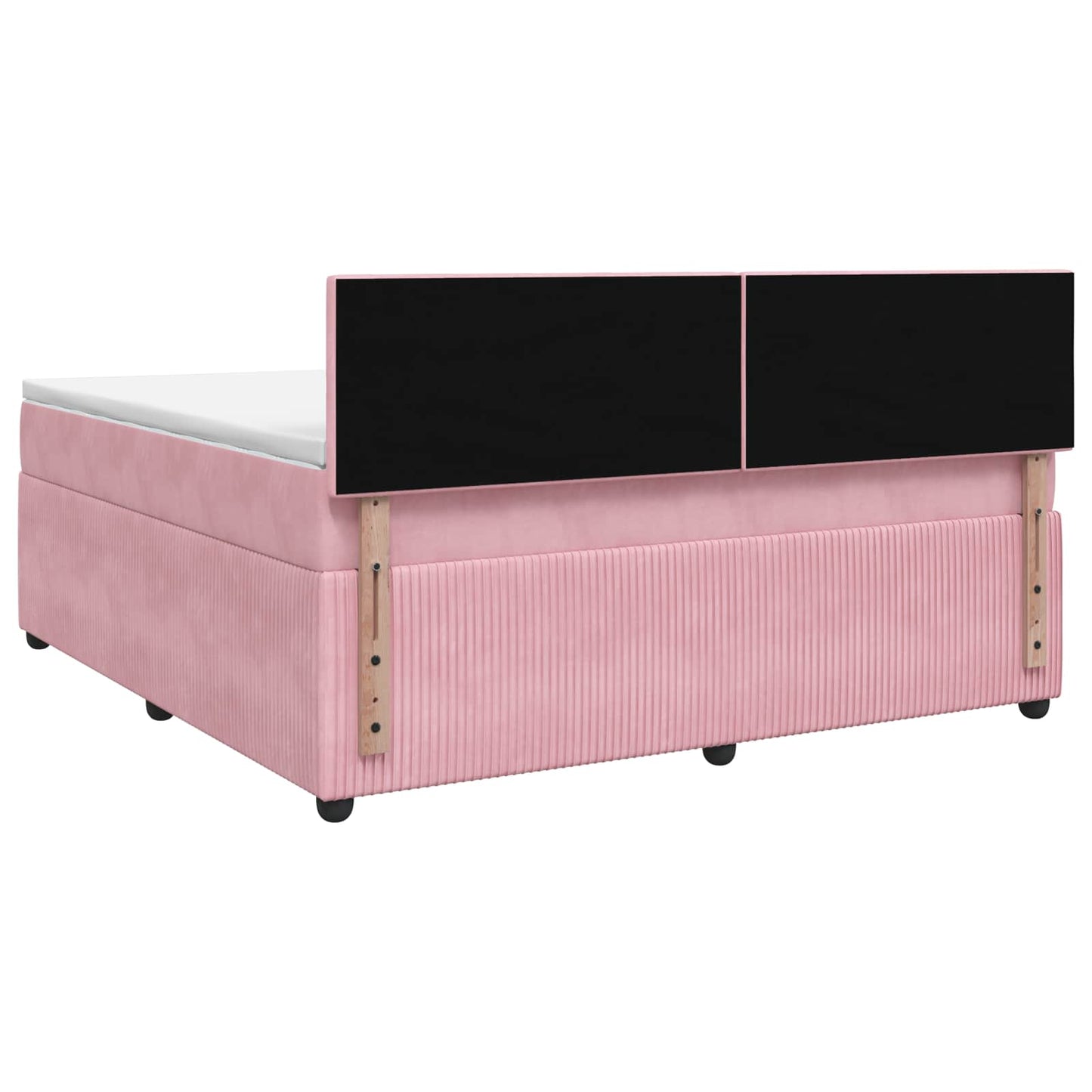 Boxspringbett mit Matratze mit Kopfteil Rosa 180 x 200 cm Samt
