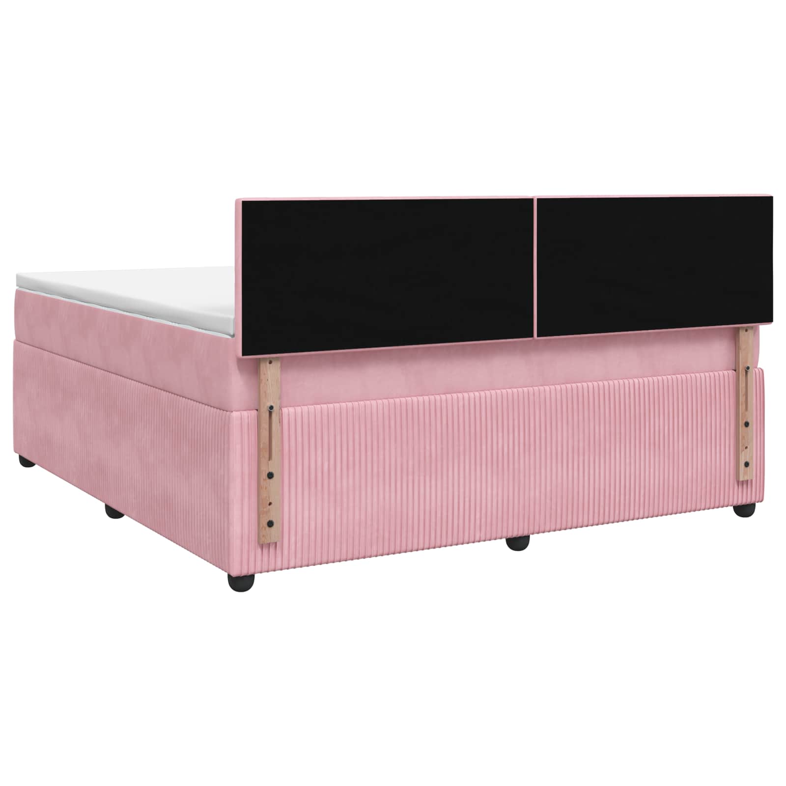 Boxspringbett mit Matratze mit Kopfteil Rosa 180 x 200 cm Samt