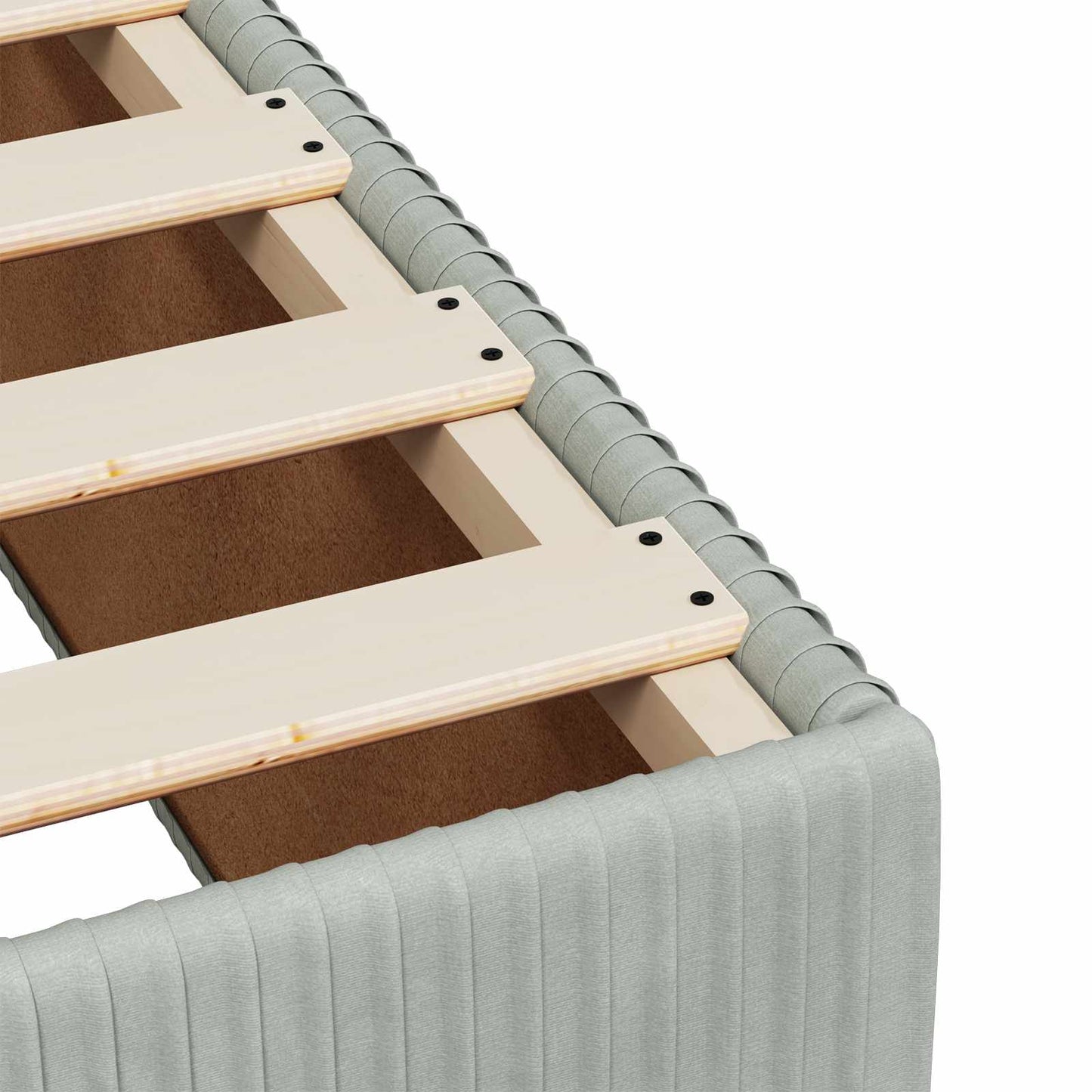 Boxspringbett mit Matratze Hellgrau 200 x 200 cm Samt