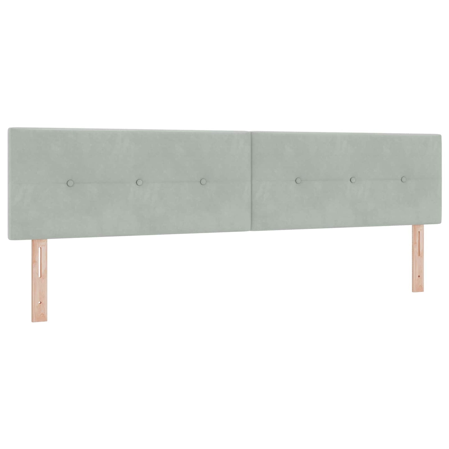 Boxspringbett mit Matratze Hellgrau 200 x 200 cm Samt