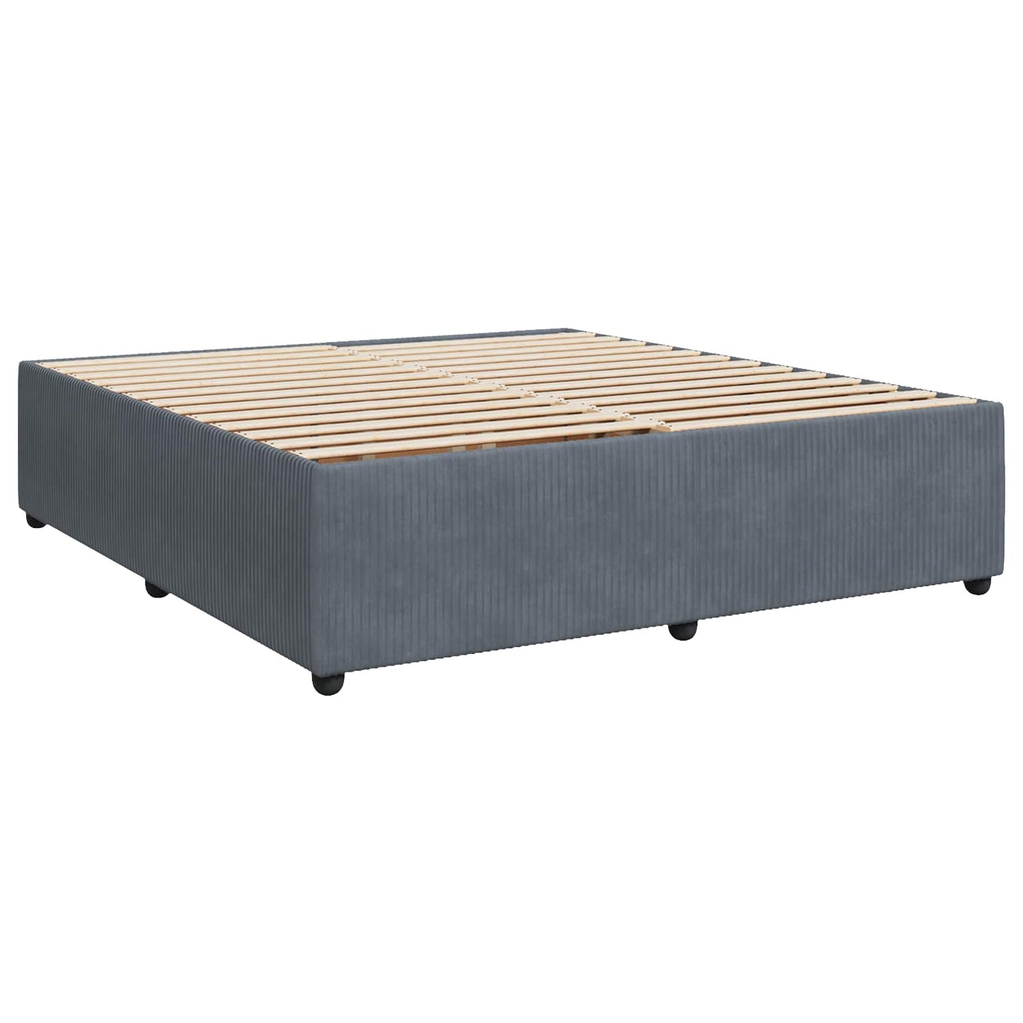 Boxspringbett mit Matratze Dunkelgrau 200 x 200 cm Samt