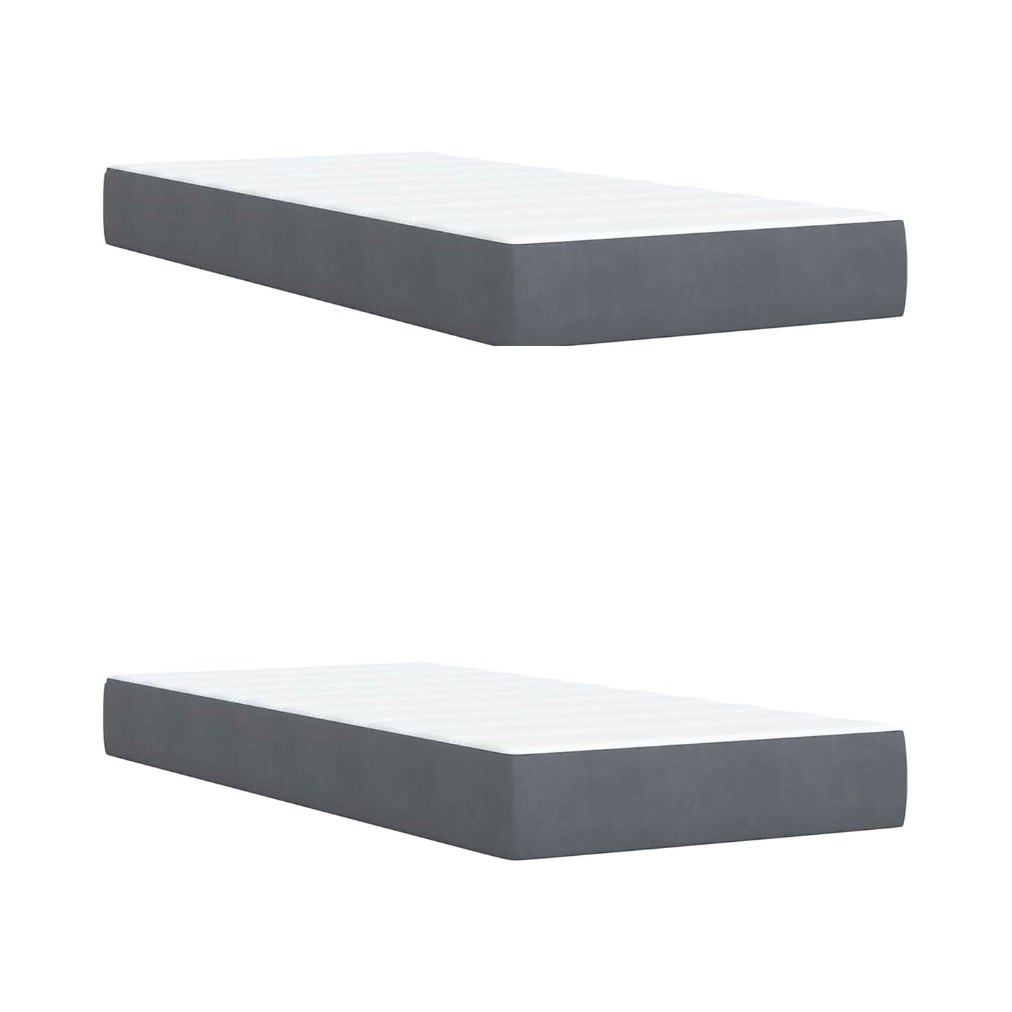 Boxspringbett mit Matratze Dunkelgrau 200 x 200 cm Samt