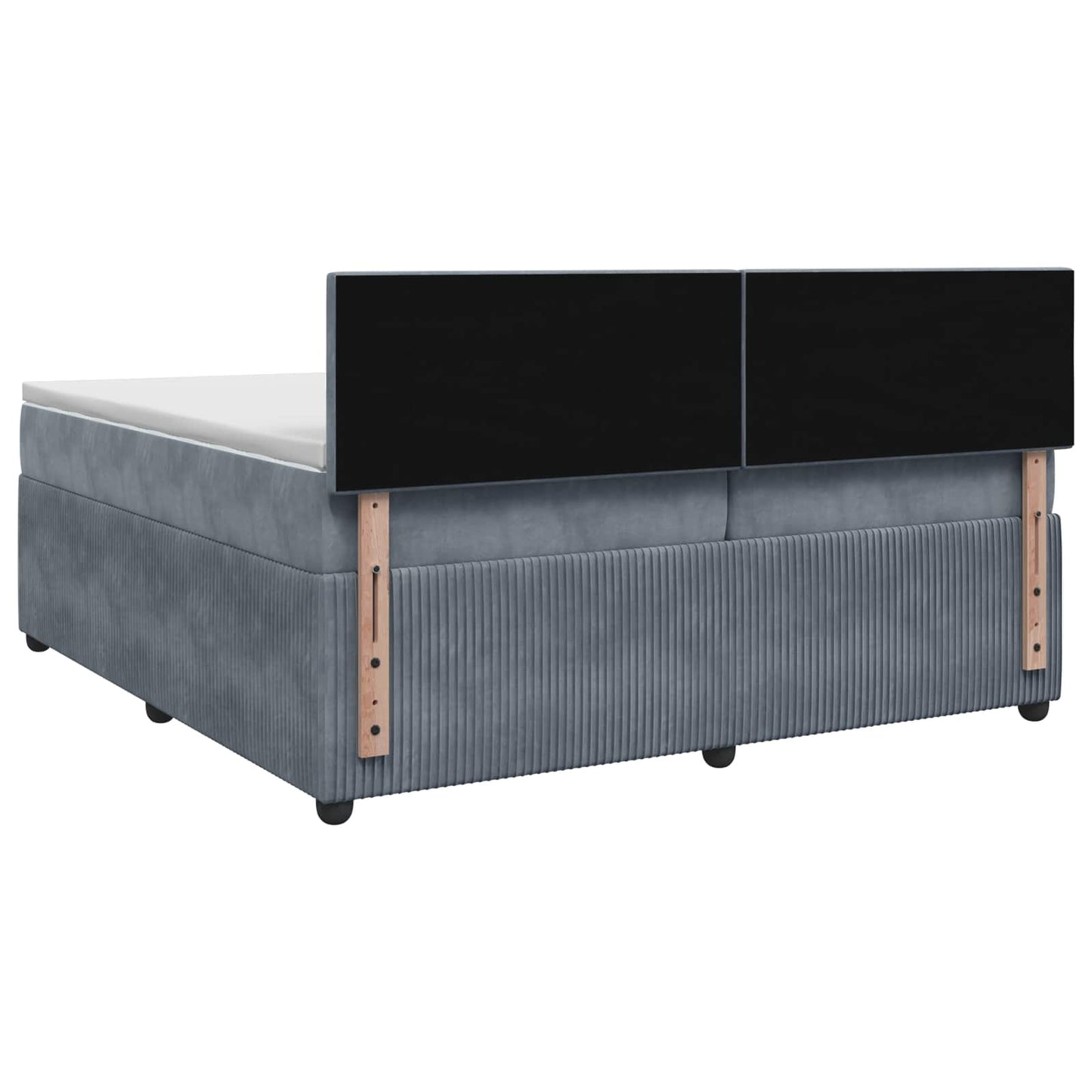 Boxspringbett mit Matratze Dunkelgrau 200 x 200 cm Samt