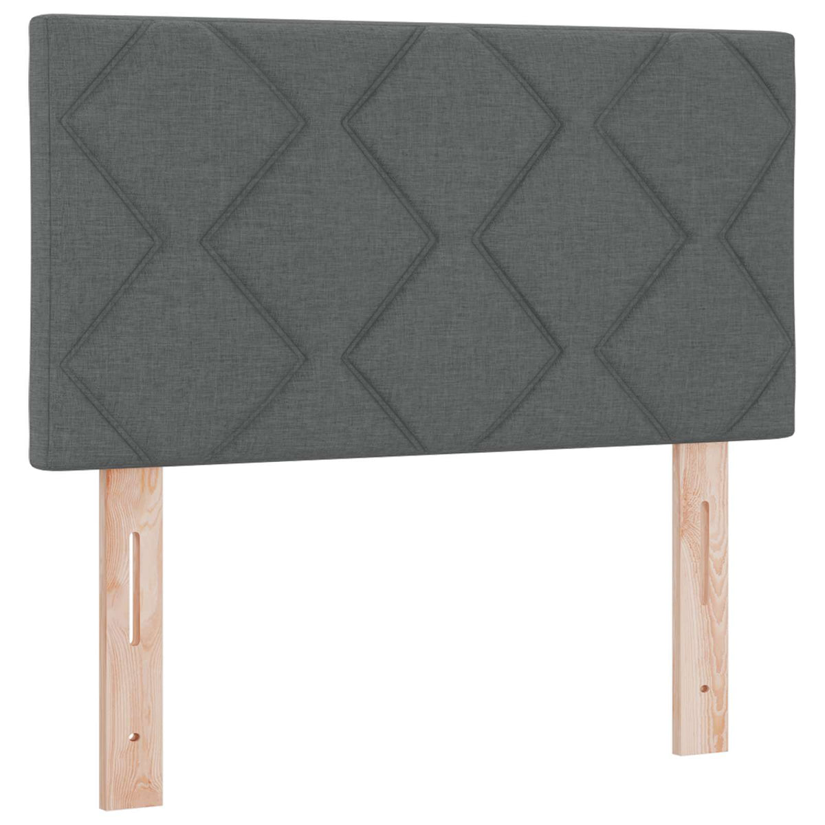 Boxspringbett mit Matratze und LED Dunkelgrau 90 x 200 cm Stoff
