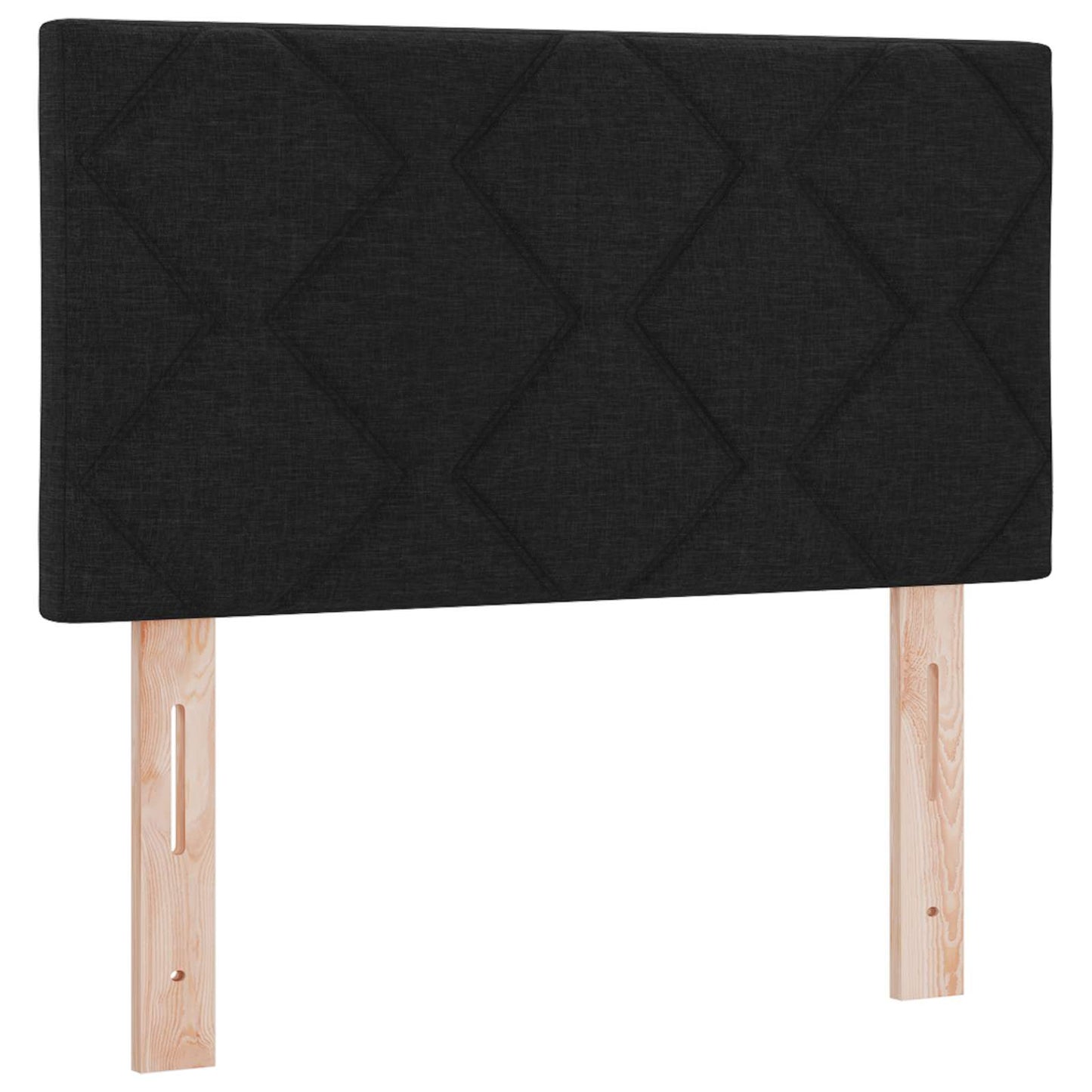 Boxspringbett mit Matratze und LED Schwarz 90 x 200 cm Stoff