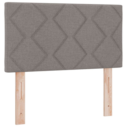 Boxspringbett mit Matratze und LED Taupe 90 x 200 cm Stoff