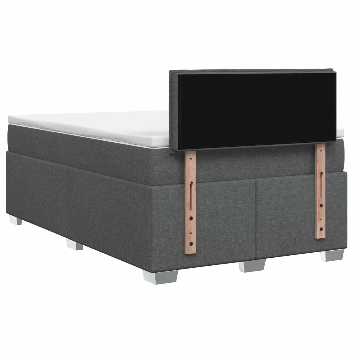 Boxspringbett mit Matratze und LED Dunkelgrau 120 x 190 cm