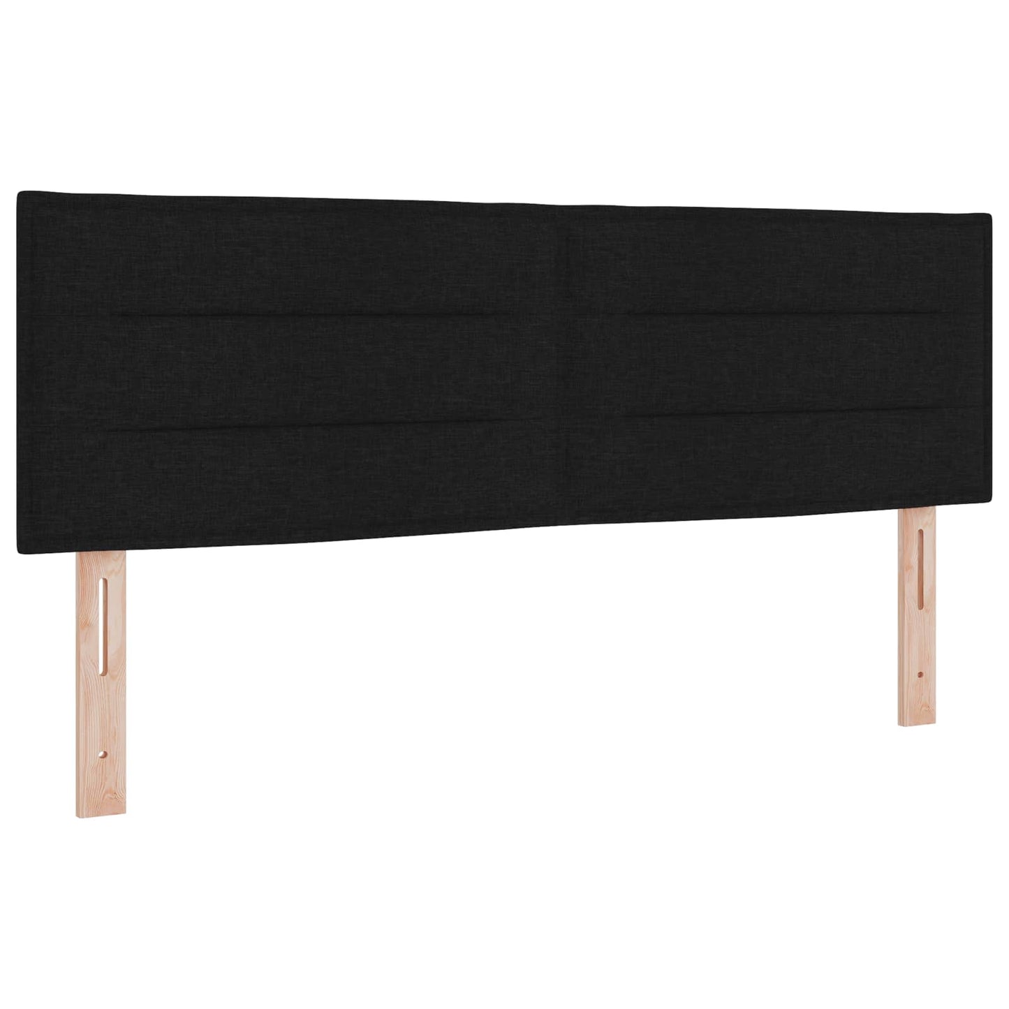Boxspringbett mit Matratze und LED Schwarz 140 x 190 cm Stoff