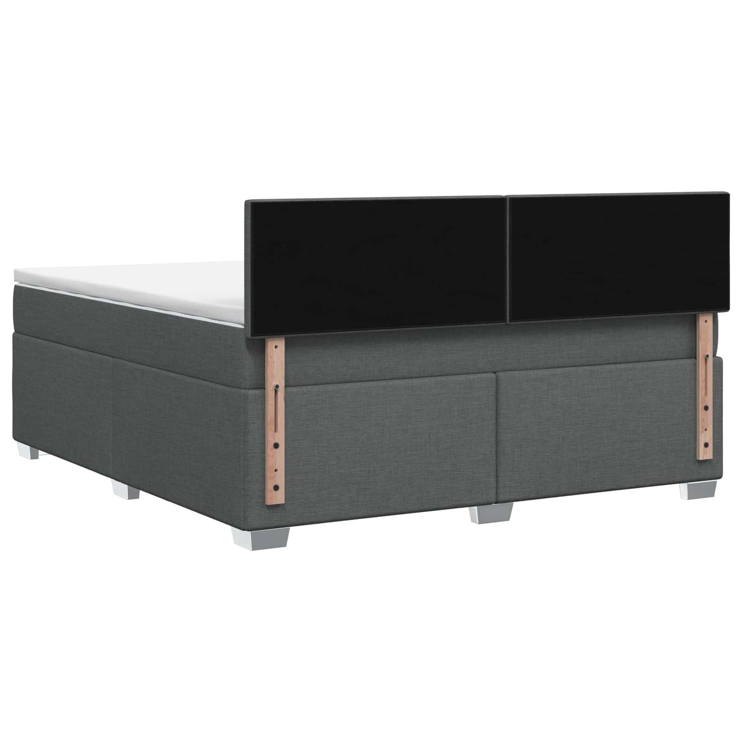 Boxspringbett mit Matratze und LED Dunkelgrau 140 x 200 cm