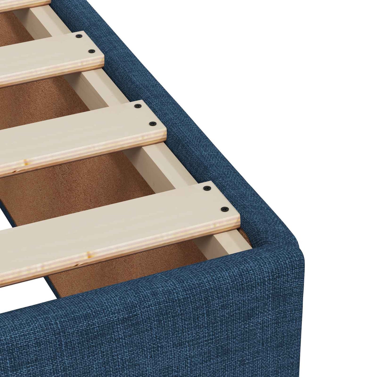 Boxspringbett mit Matratze und LED Blau 160 x 200 cm Stoff