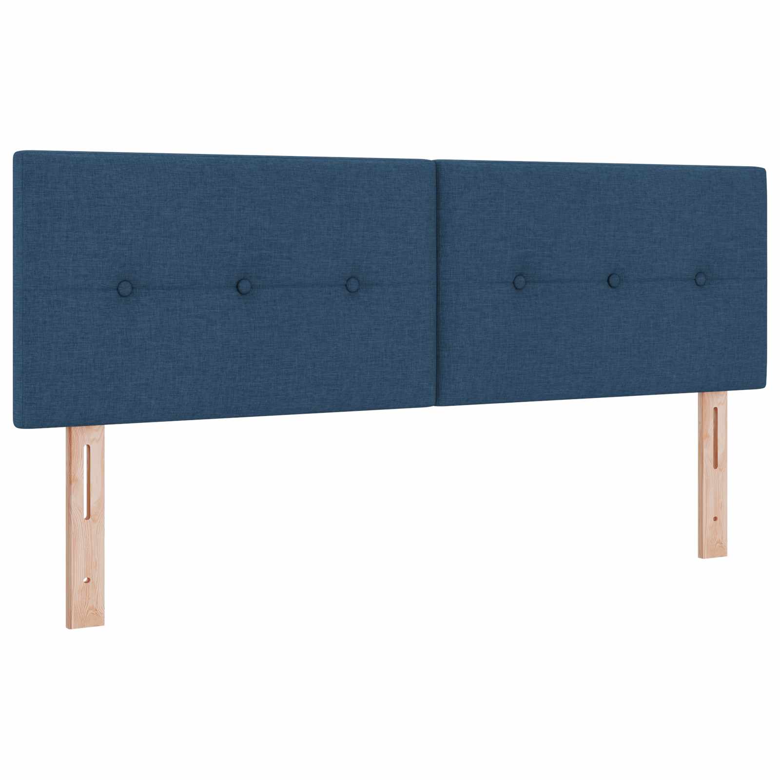 Boxspringbett mit Matratze und LED Blau 160 x 200 cm Stoff