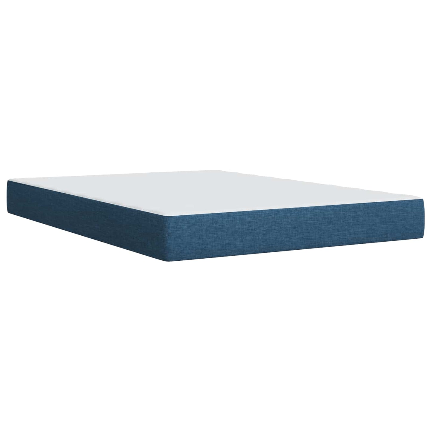Boxspringbett mit Matratze und LED Blau 160 x 200 cm Stoff