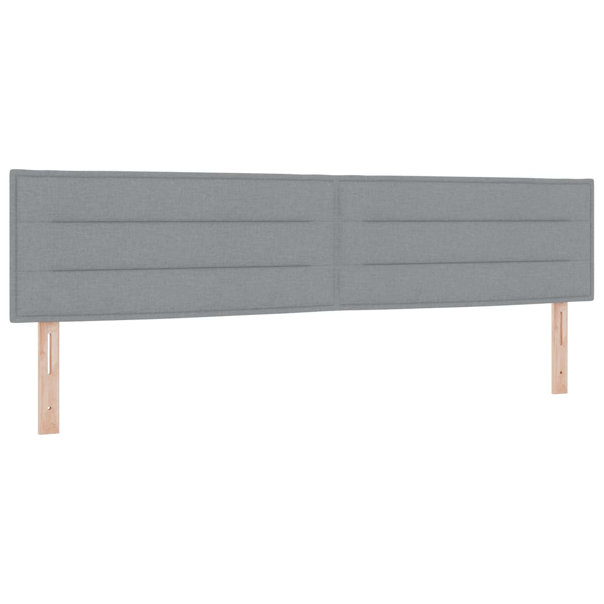 Boxspringbett mit Matratze und LED Hellgrau 200 x 200 cm Stoff