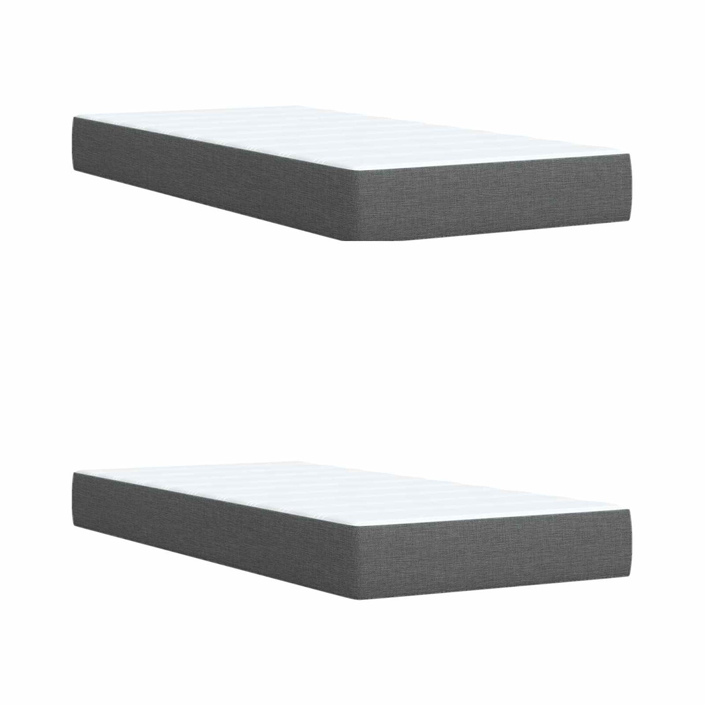 Boxspringbett mit Matratze und LED Dunkelgrau 200 x 200 cm