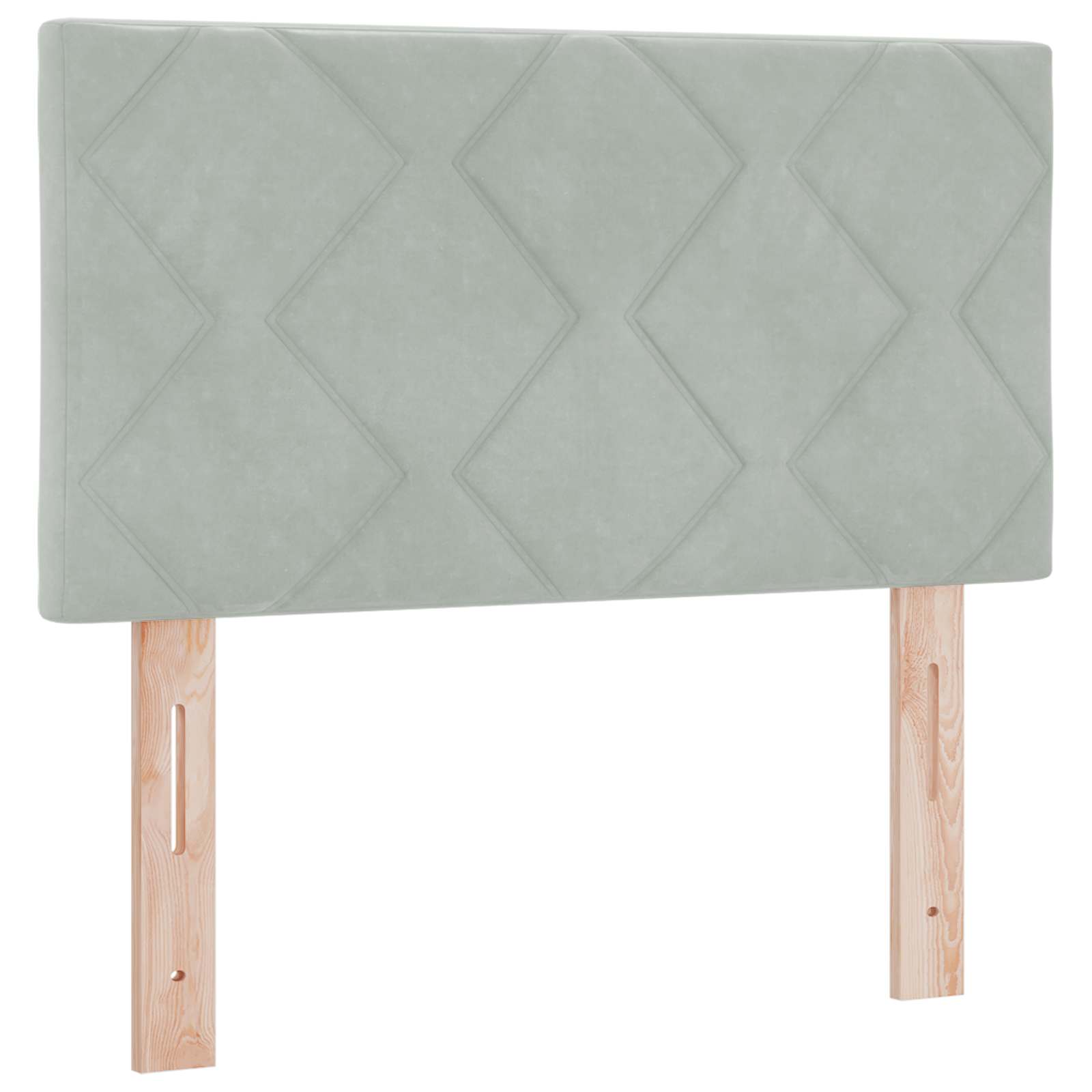 Boxspringbett mit Matratze und LED Hellgrau 80 x 200 cm Samt