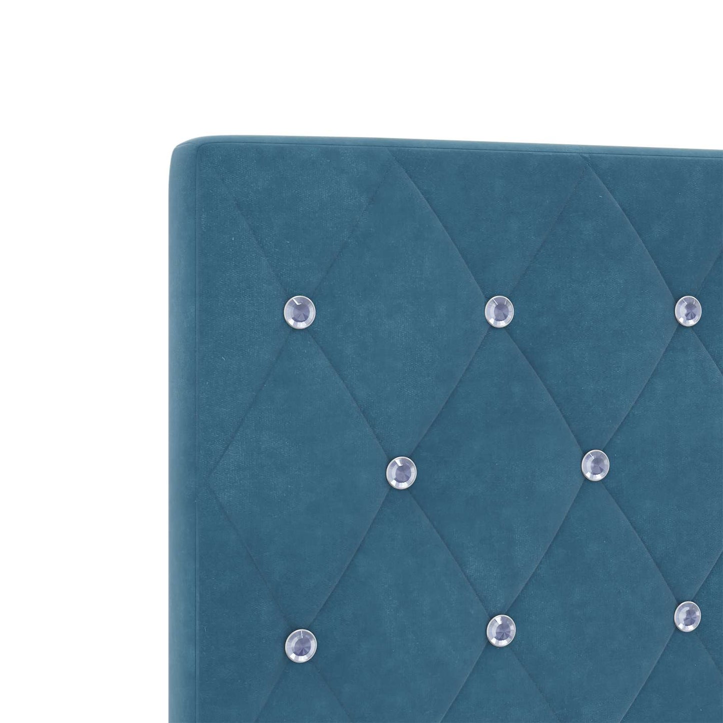 Boxspringbett mit Matratze und LED Blau 90 x 200 cm Samt