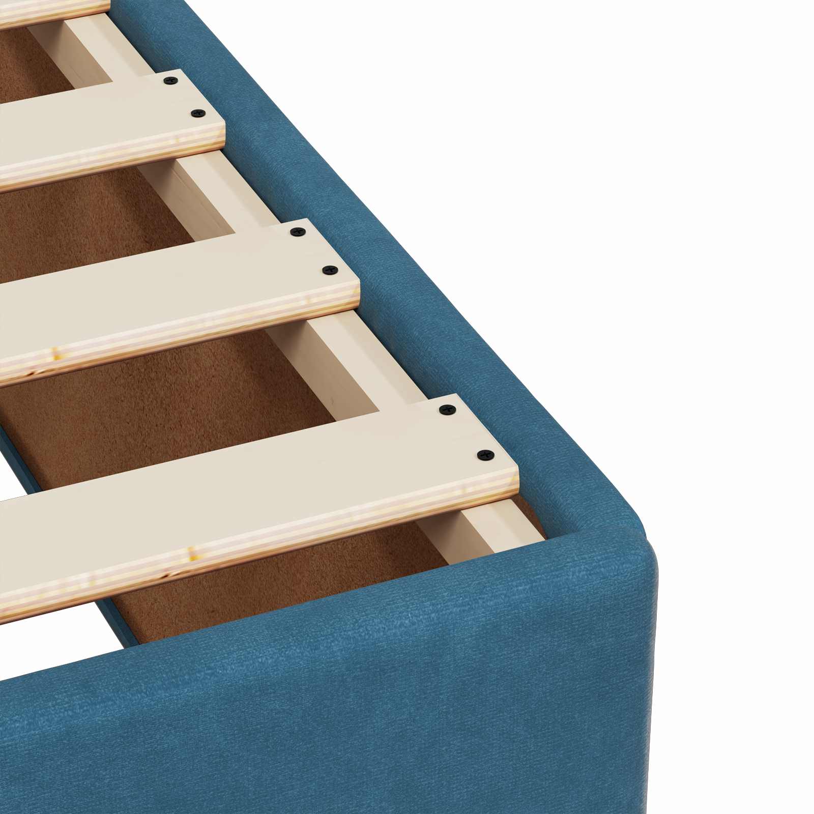 Boxspringbett mit Matratze und LED Blau 90 x 200 cm Samt