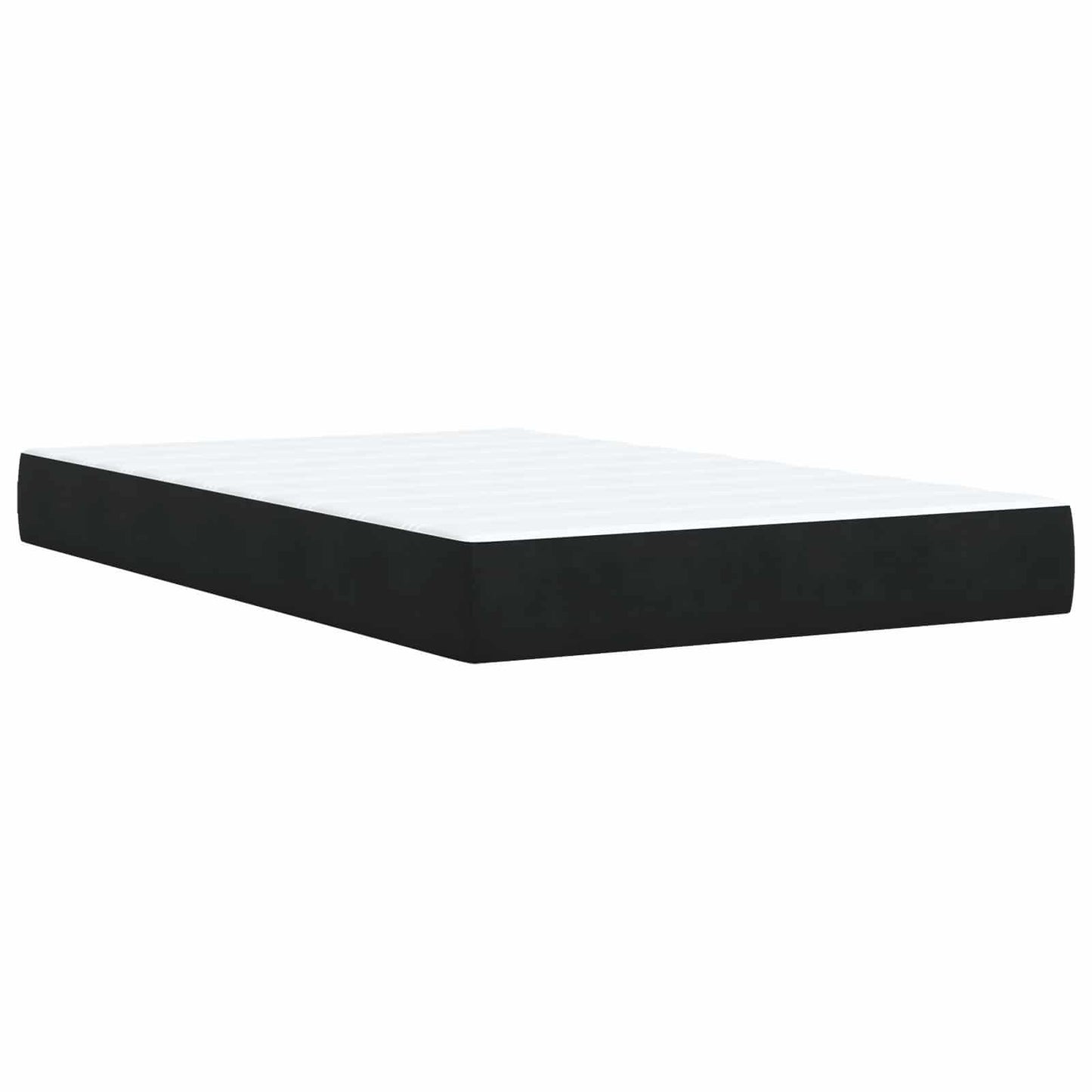 Boxspringbett mit Matratze und LED Schwarz 120 x 190 cm Samt