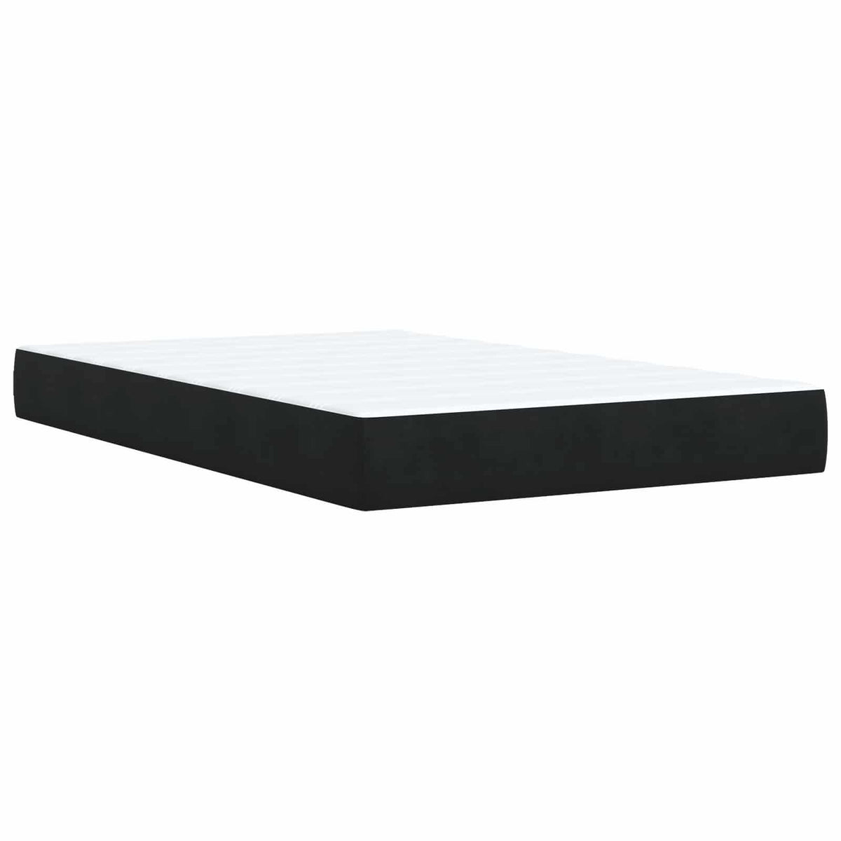 Boxspringbett mit Matratze und LED Schwarz 120 x 200 cm Samt