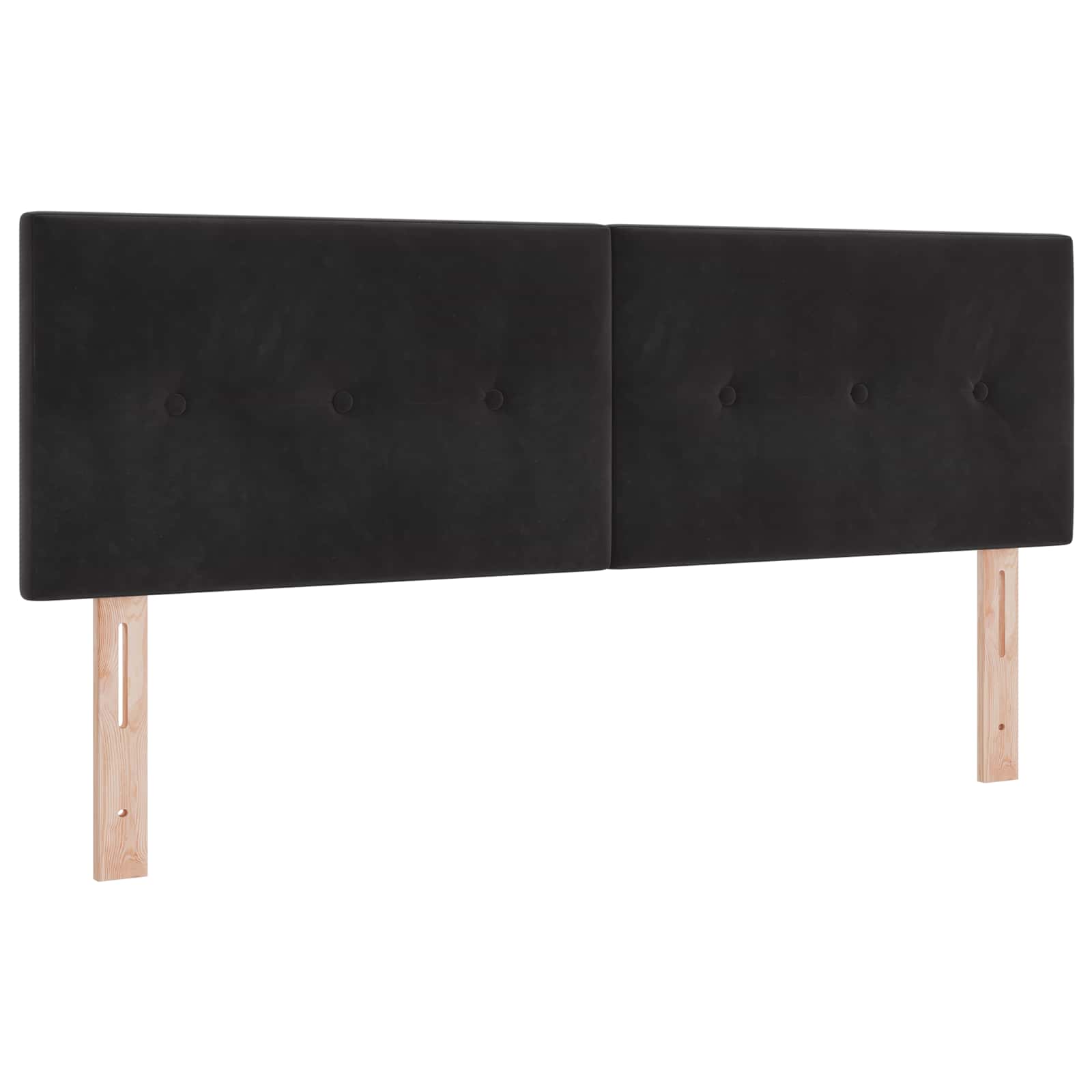 Boxspringbett mit Matratze und LED Schwarz 140 x 190 cm Samt