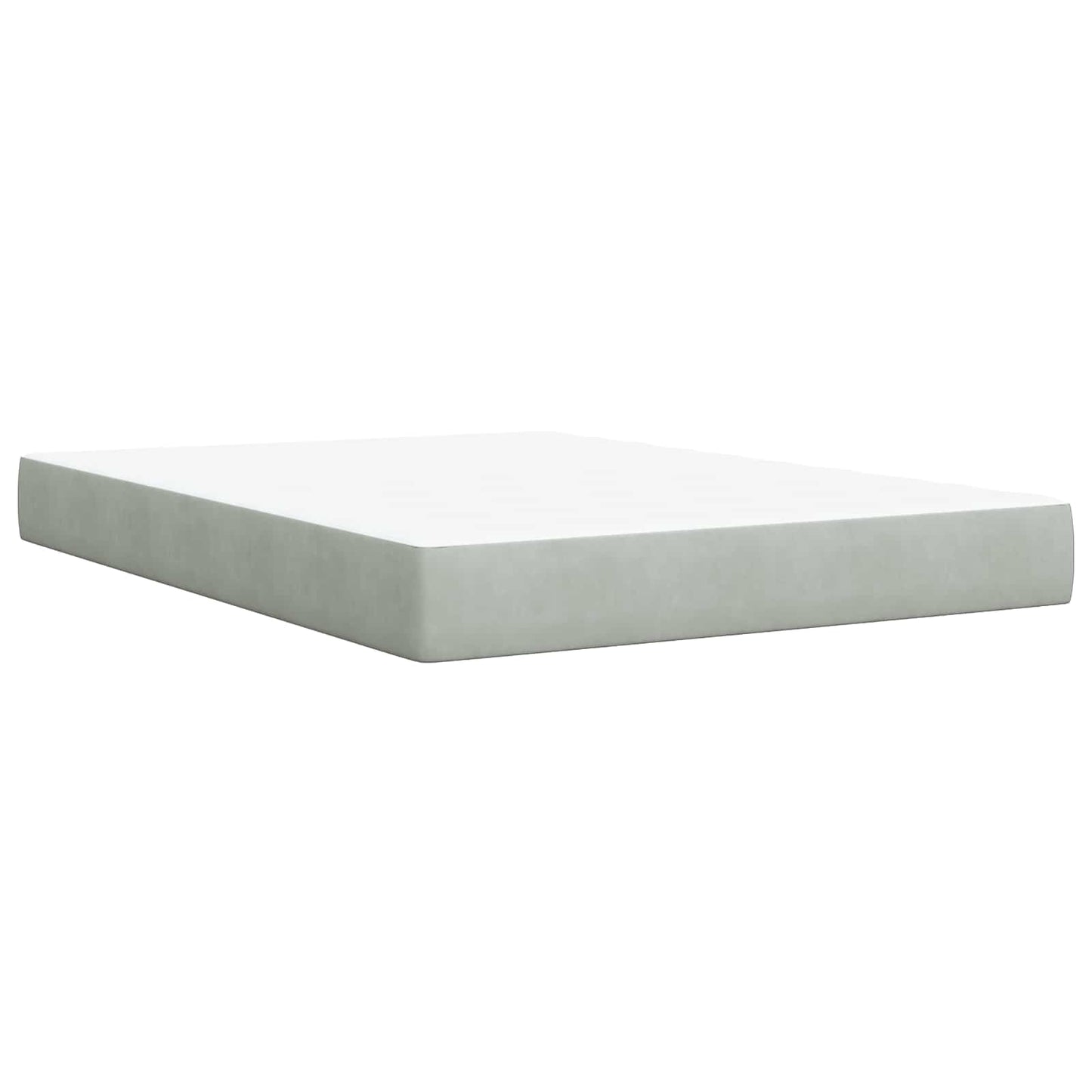 Boxspringbett mit Matratze und LED Hellgrau 140 x 200 cm Samt