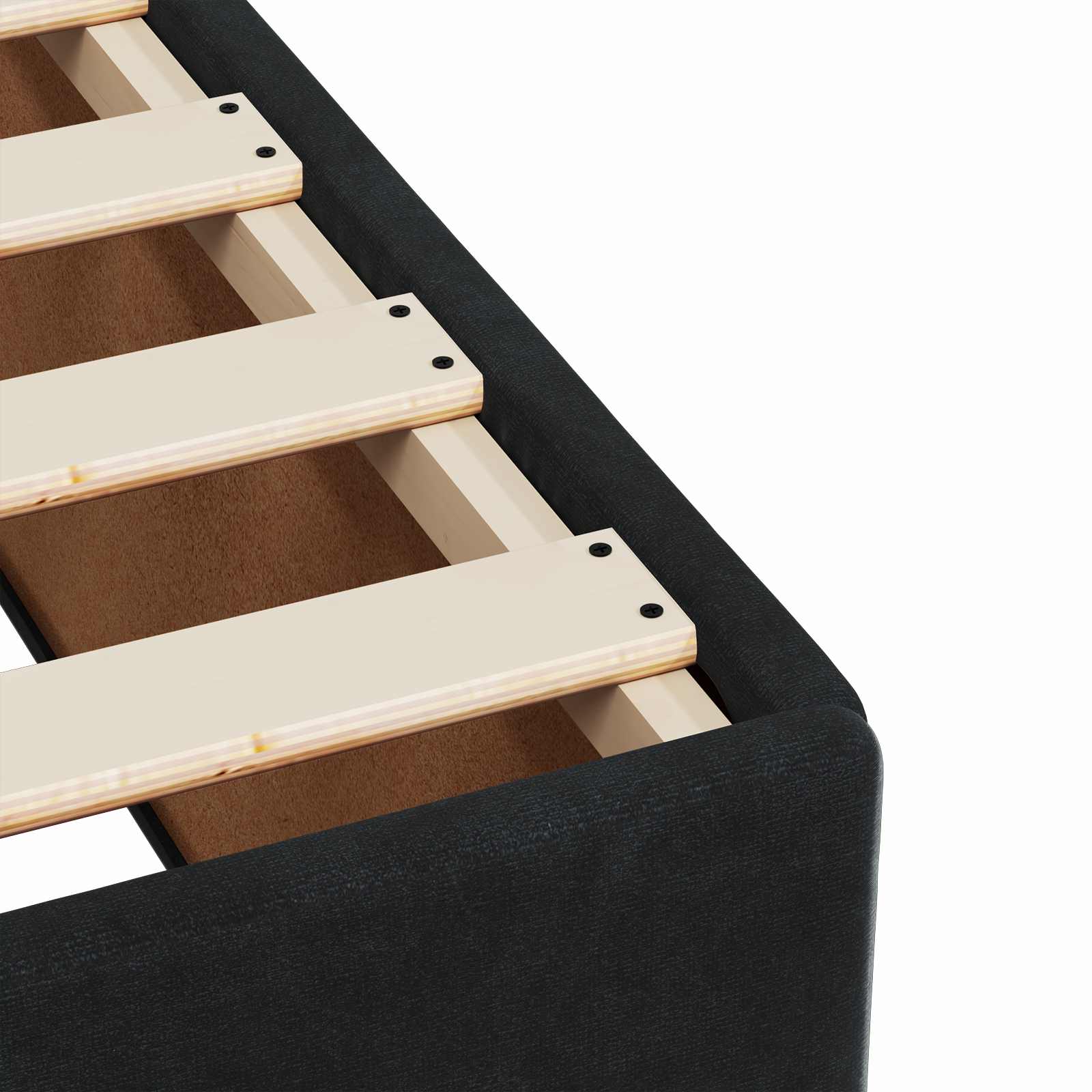 Boxspringbett mit Matratze und LED Schwarz 180 x 200 cm Samt