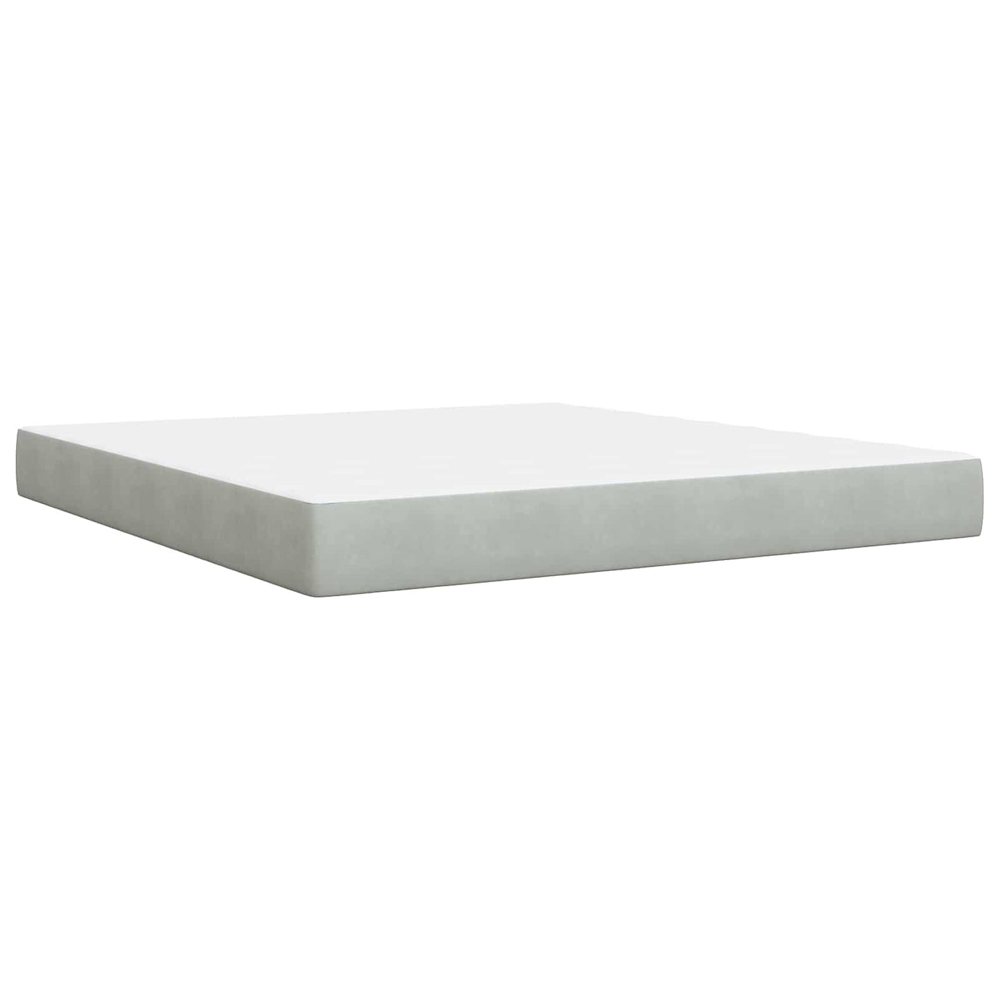 Boxspringbett mit Matratze und LED Hellgrau 180 x 200 cm Samt