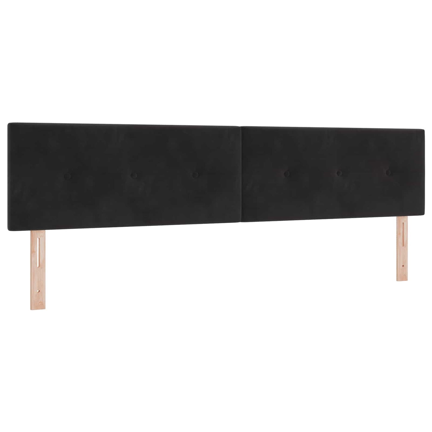 Boxspringbett mit Matratze und LED Schwarz 200 x 200 cm Samt