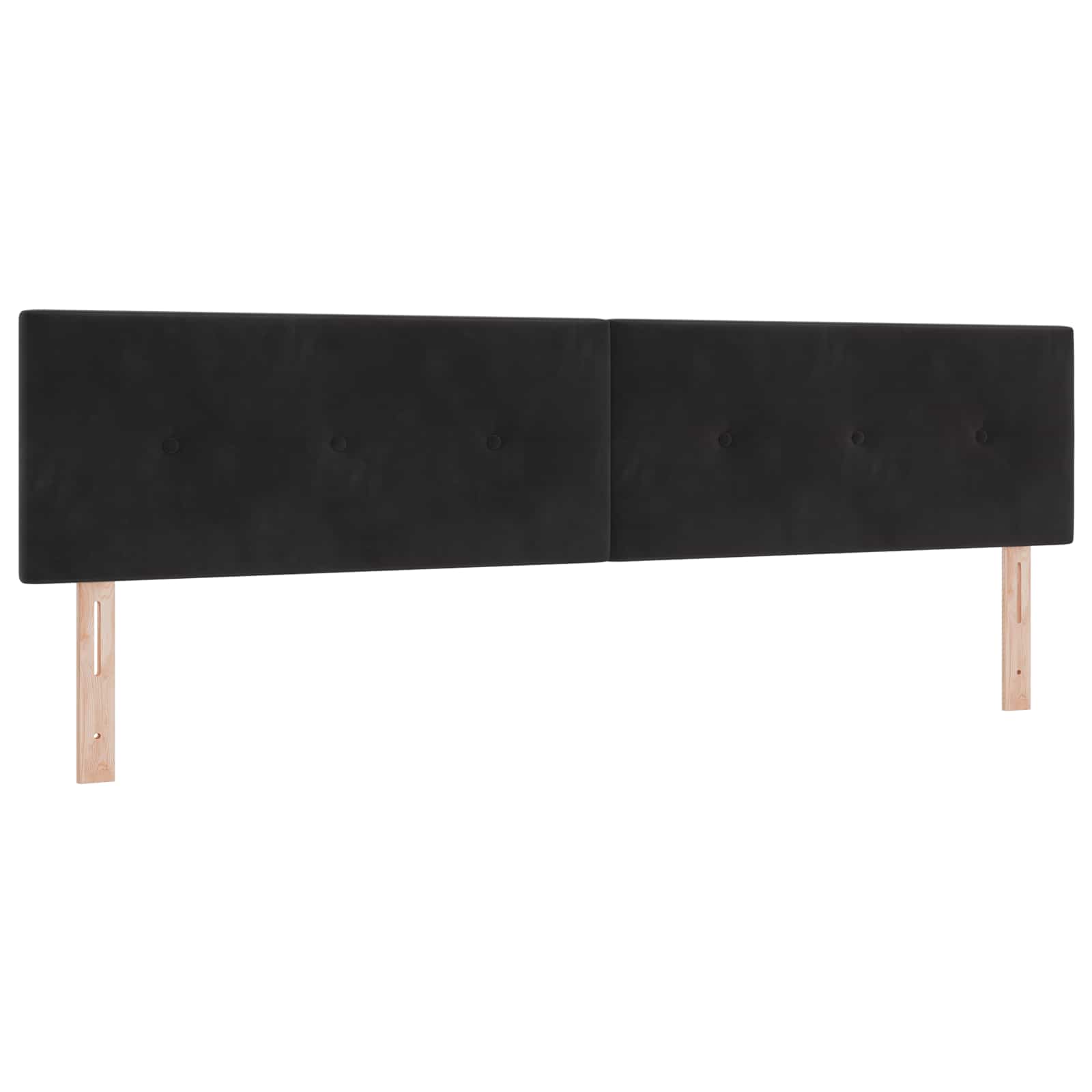 Boxspringbett mit Matratze und LED Schwarz 200 x 200 cm Samt