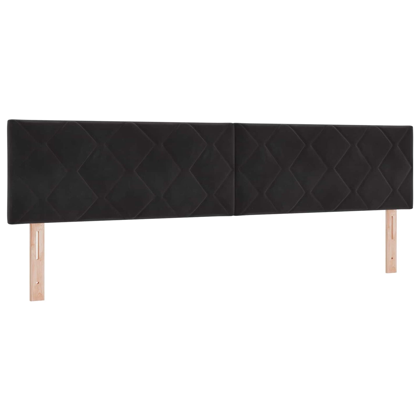 Boxspringbett mit Matratze und LED Schwarz 200 x 200 cm Samt