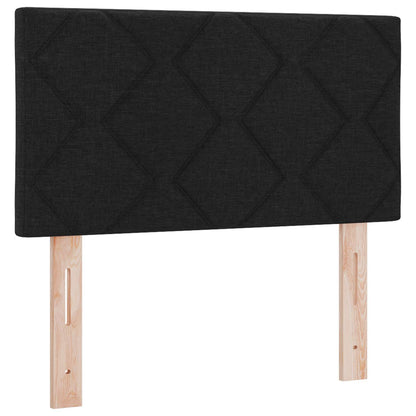 Boxspringbett mit Matratze Schwarz 80 x 200 cm Stoff