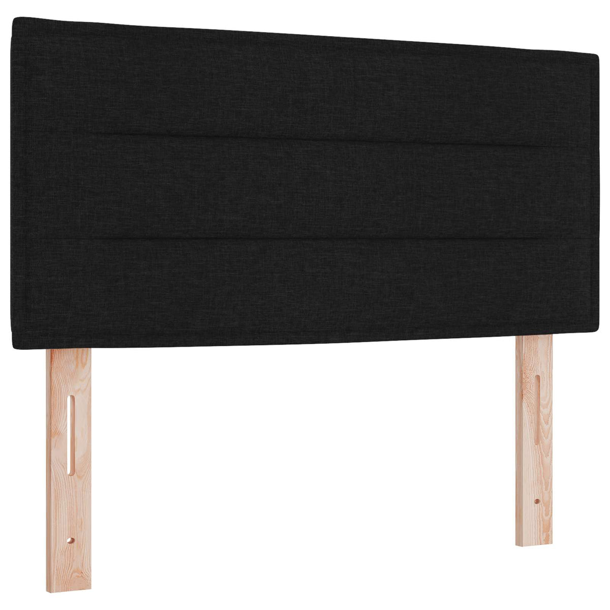 Boxspringbett mit Matratze Schwarz 90 x 200 cm Stoff