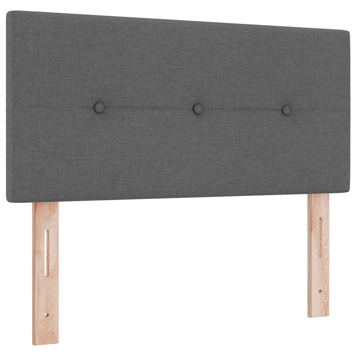Boxspringbett mit Matratze Dunkelgrau 90 x 200 cm Stoff