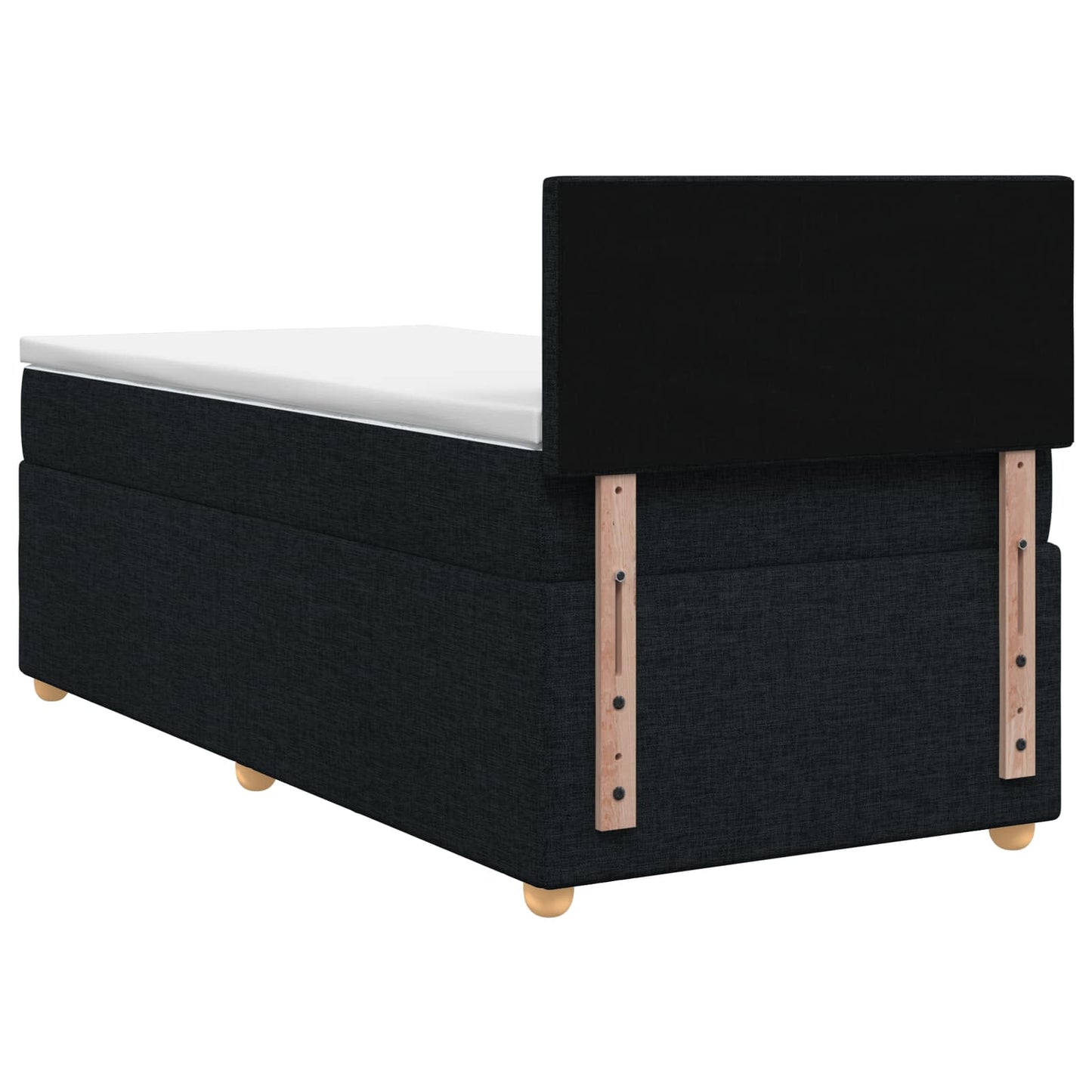 Boxspringbett mit Matratze Schwarz 90 x 200 cm Stoff
