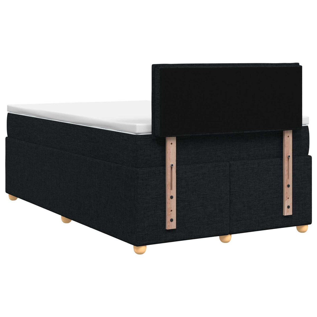 Boxspringbett mit Matratze Schwarz 120 x 190 cm Stoff