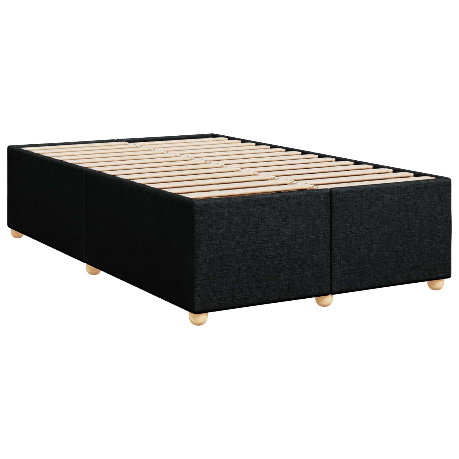 Boxspringbett mit Matratze Schwarz 120 x 190 cm Stoff