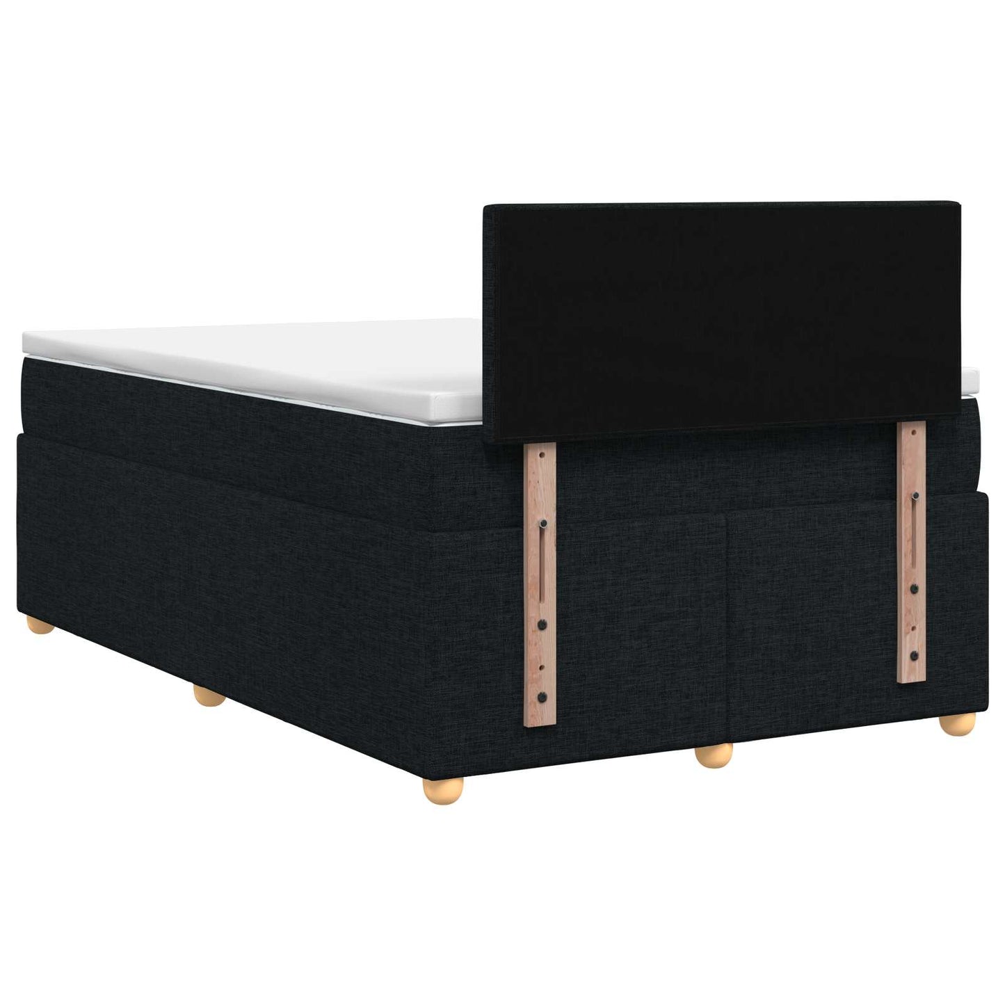 Boxspringbett mit Matratze Schwarz 120 x 190 cm Stoff