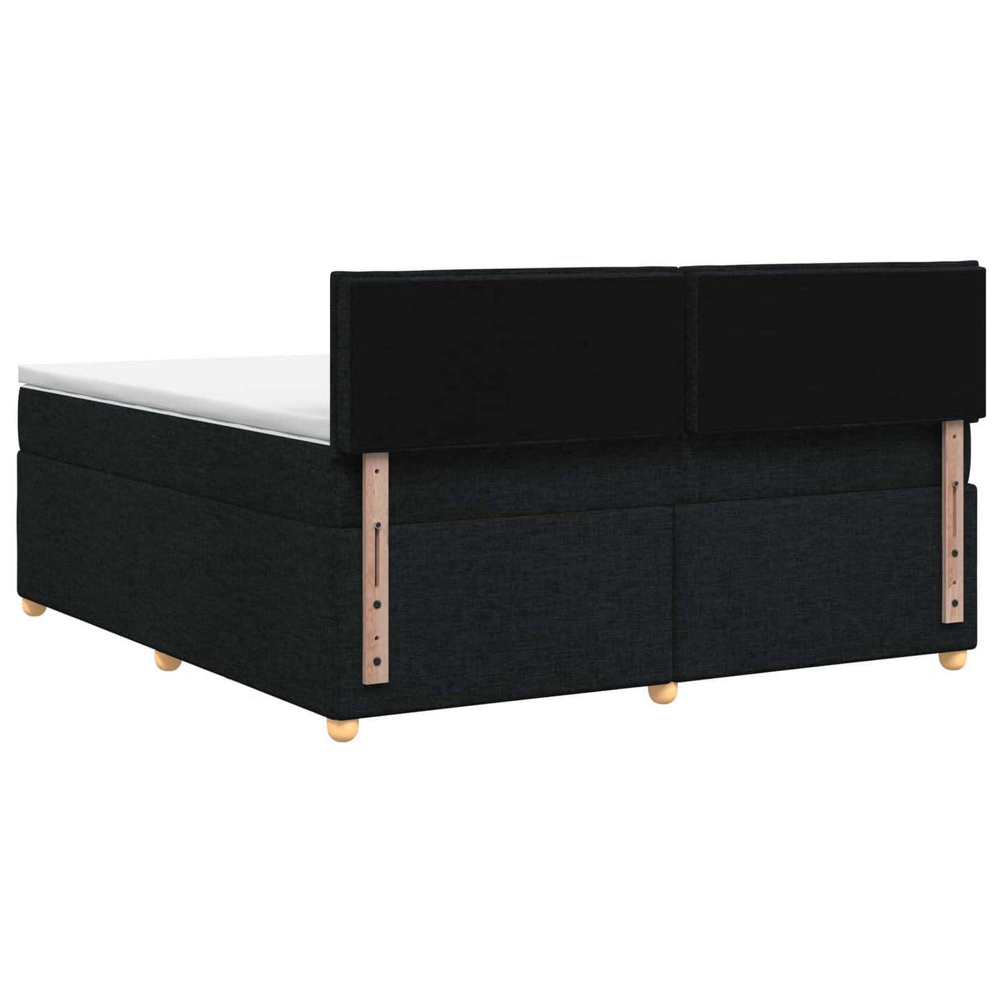Boxspringbett mit Matratze Schwarz 140 x 190 cm Stoff