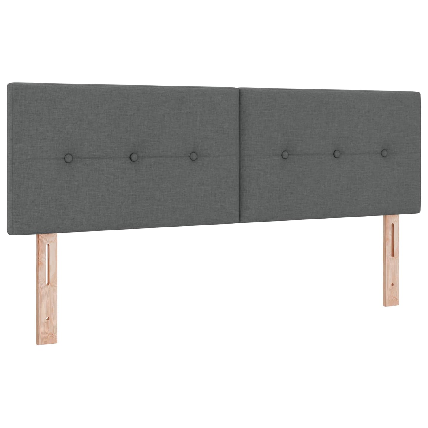 Boxspringbett mit Matratze Dunkelgrau 140 x 200 cm Stoff