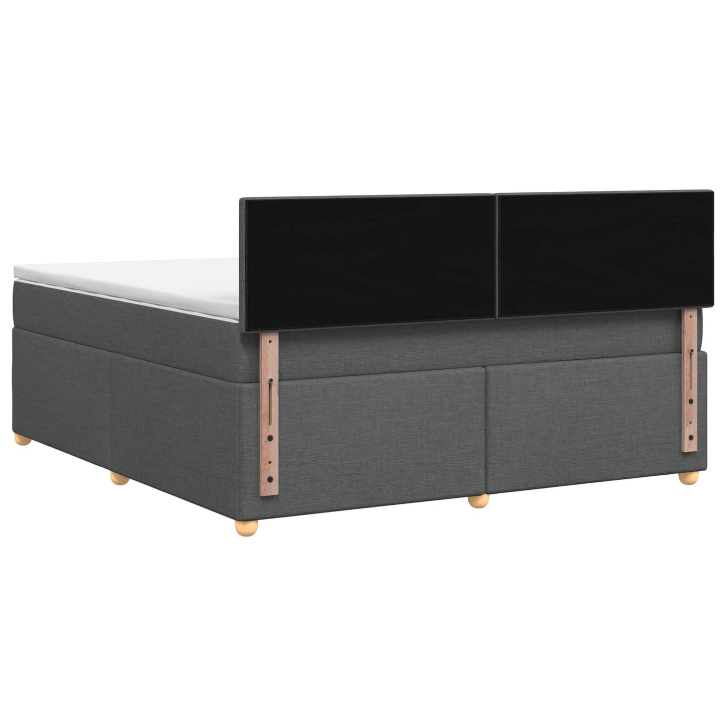 Boxspringbett mit Matratze Dunkelgrau 160 x 200 cm Stoff