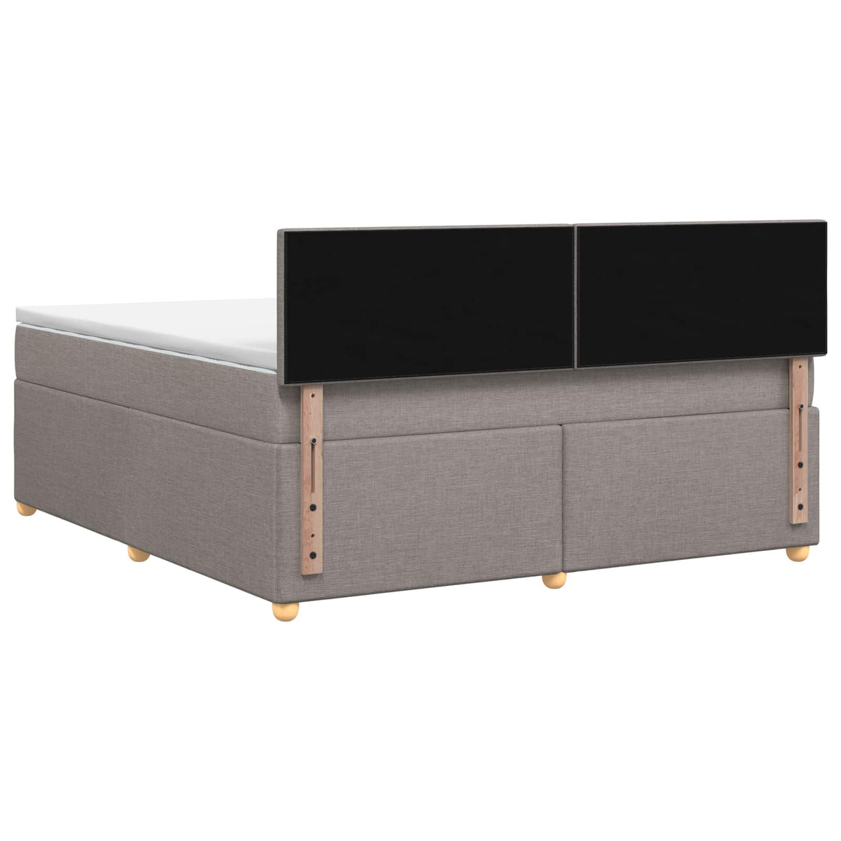 Boxspringbett mit Matratze Taupe 160 x 200 cm Stoff