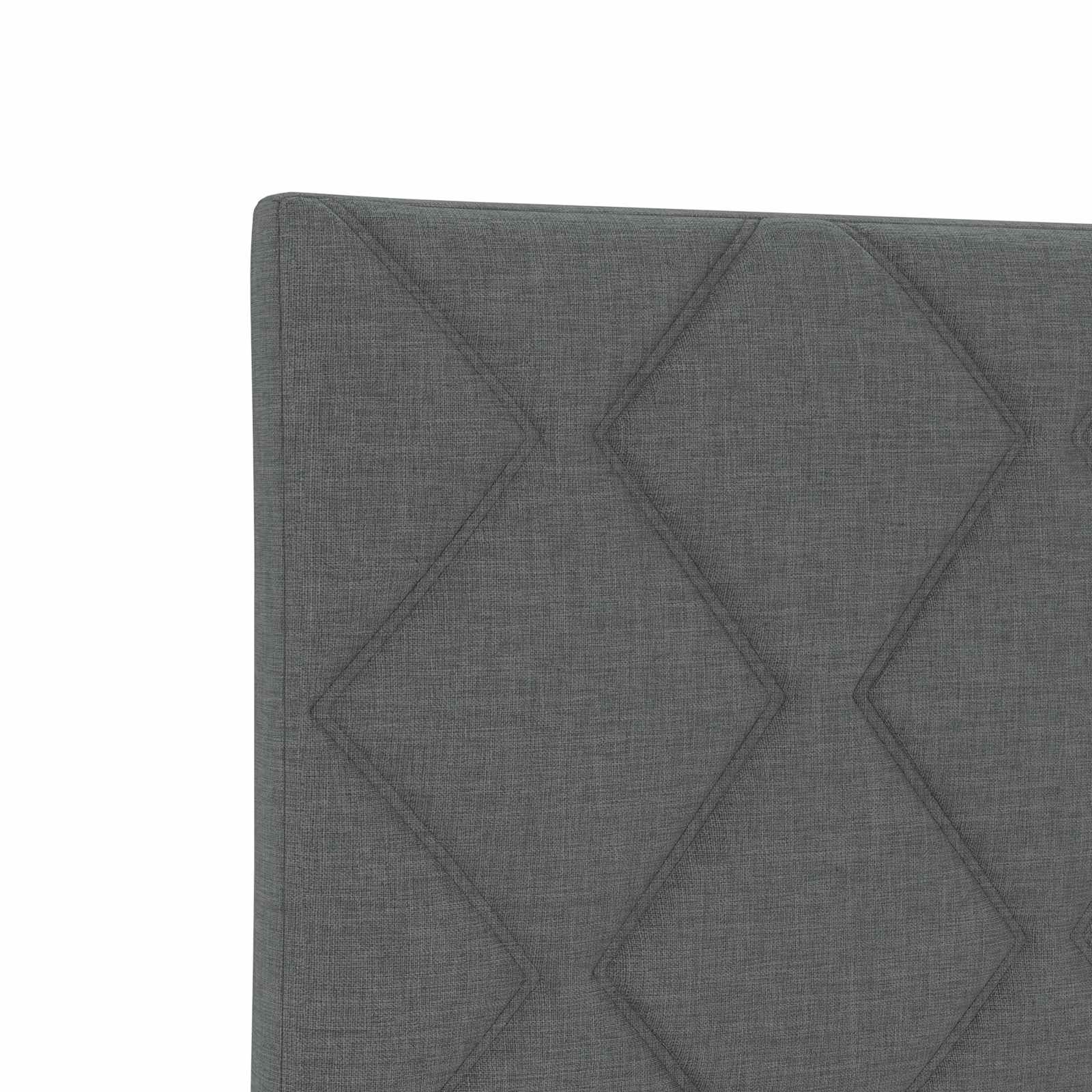 Boxspringbett mit Matratze Dunkelgrau 180 x 200 cm Stoff